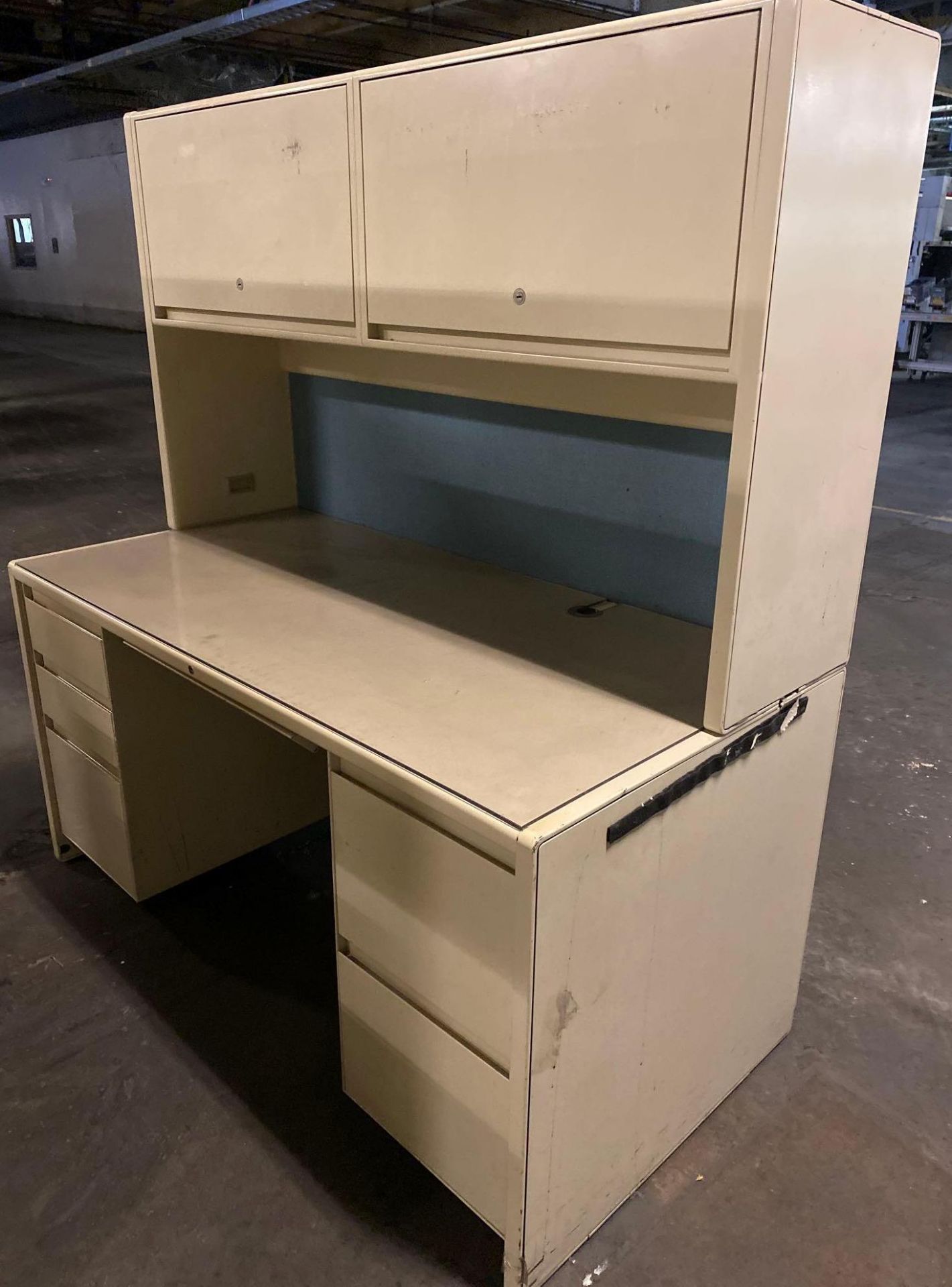 30” x 60” desk w/ upper Cabinet Unit