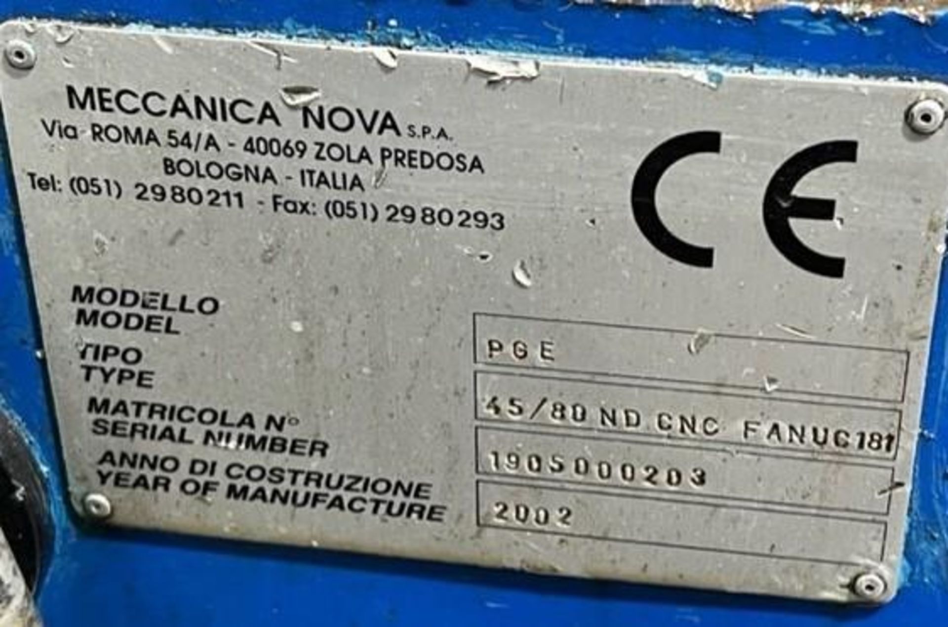 Meccanica Nova Novamatic #PGE 45/80ND-CNC OD Grinder - Image 9 of 9