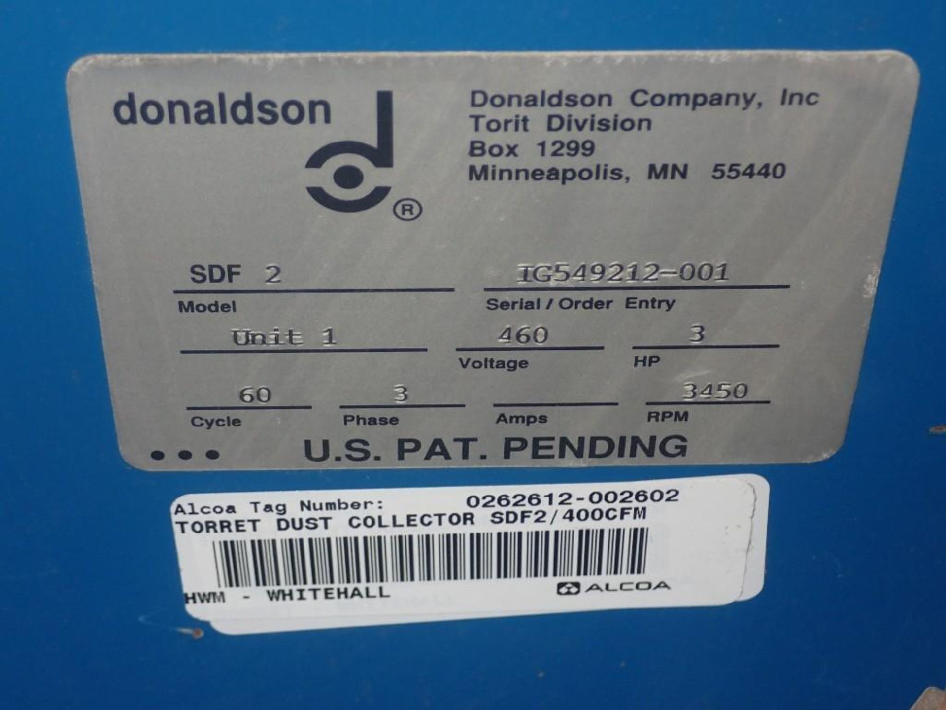 Torit Donaldson #SDF-2  Dust Collector - Image 4 of 4