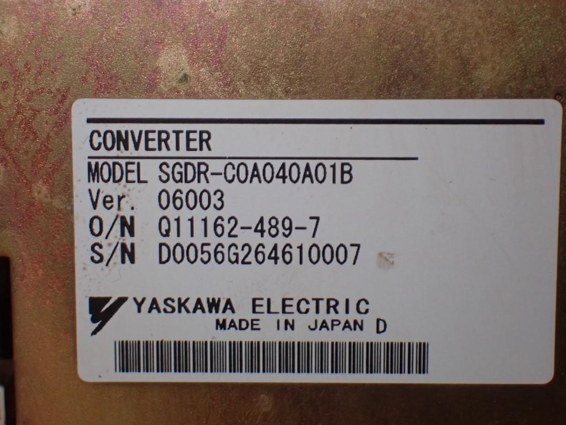 Yaskawa Converter #SGDR-C0A040A01B - Image 6 of 6