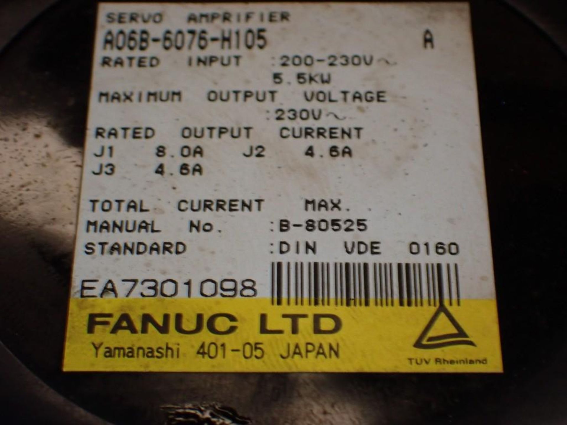 Fanuc #A06B-6076-H105 Servo Amplifier - Image 7 of 7