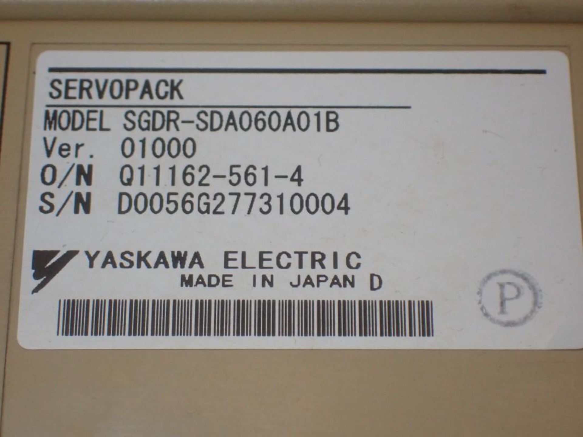 Lot of (3) Yaskawa Drives #SGDR-SDA06A01B - Image 4 of 5