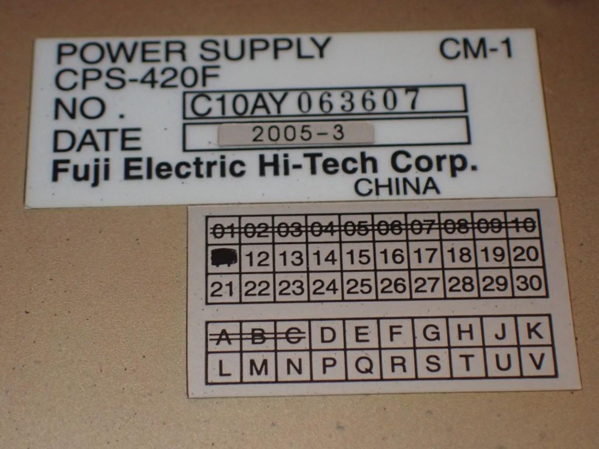 Yaskawa Rack #JZNC-NRK01-1 w/ Power Supply #CPS-420F & Boards - Image 7 of 9
