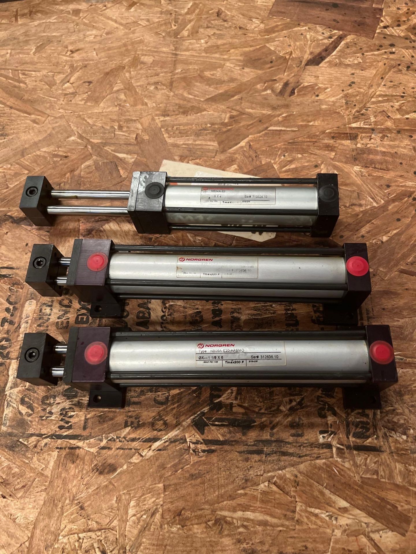 Lot of (3) Norgren Air Cylinders