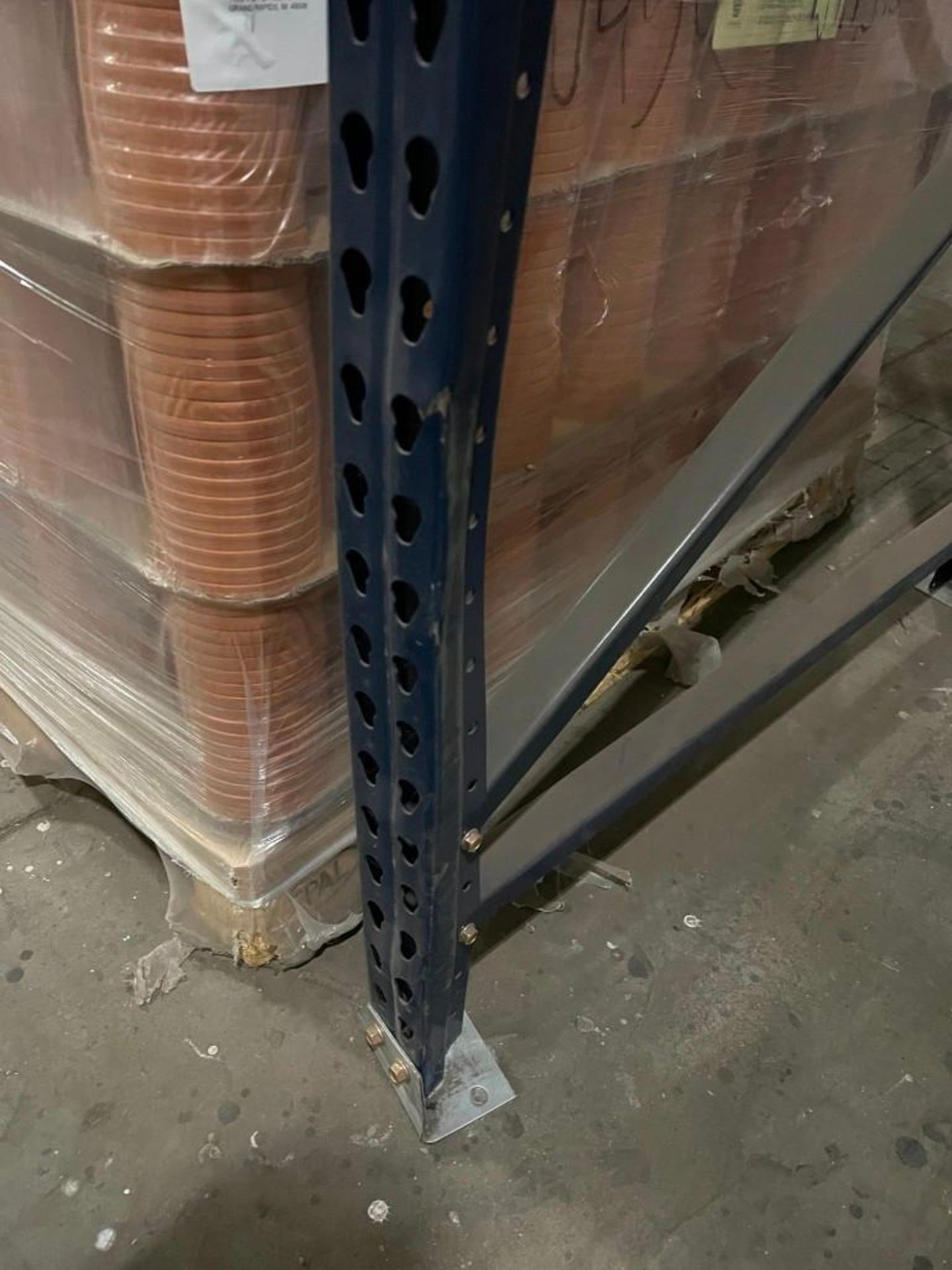 (5) Sections of 42" x 8' x 16' Tear Drop Pallet Racking - Image 9 of 9