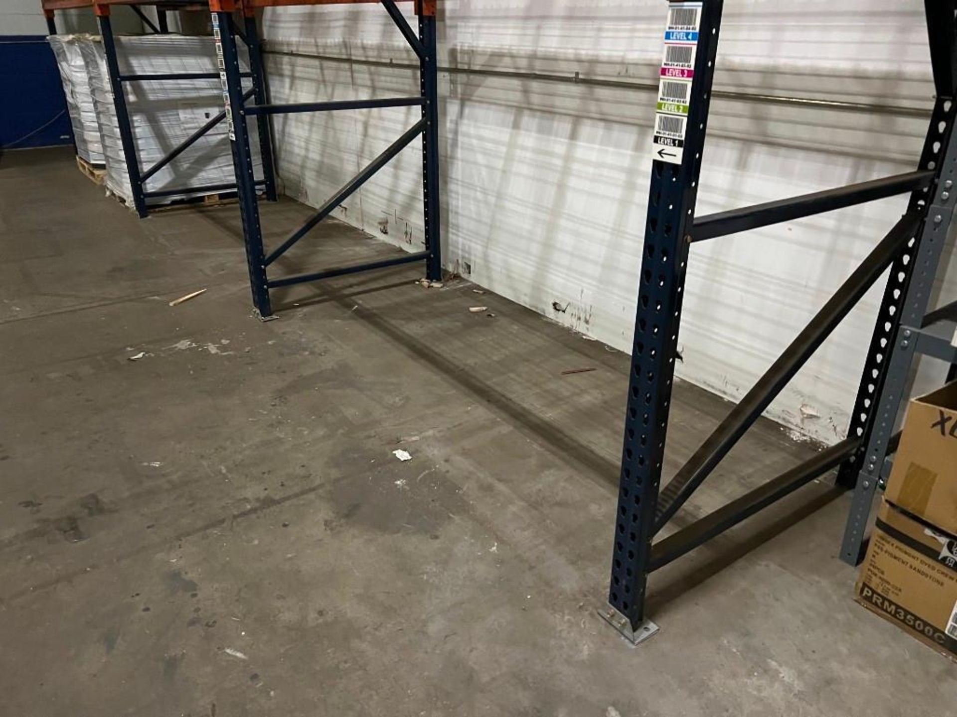 (3) Sections of 42" x 8' x 16' Tear Drop Pallet Racking - Image 4 of 4