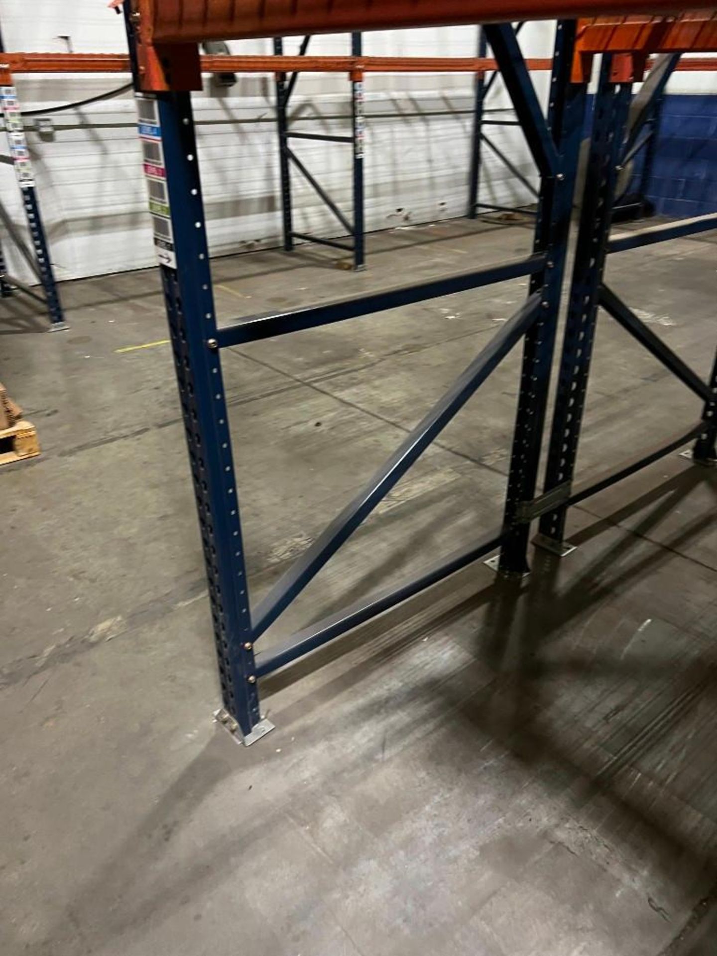 (5) Sections of 42" x 8' x 16' Tear Drop Pallet Racking - Image 8 of 9