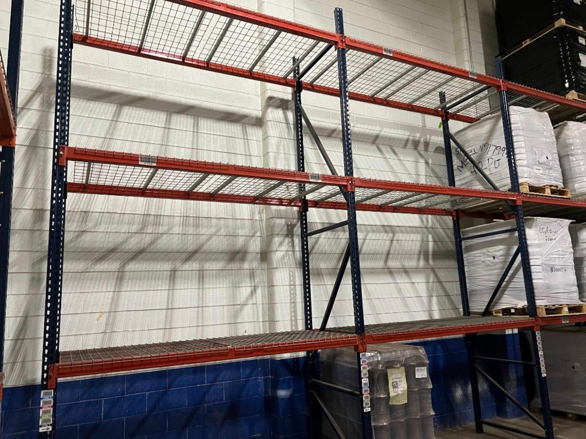 (7) Sections of 42" x 8' x 16' Tear Drop Pallet Racking - Image 3 of 7