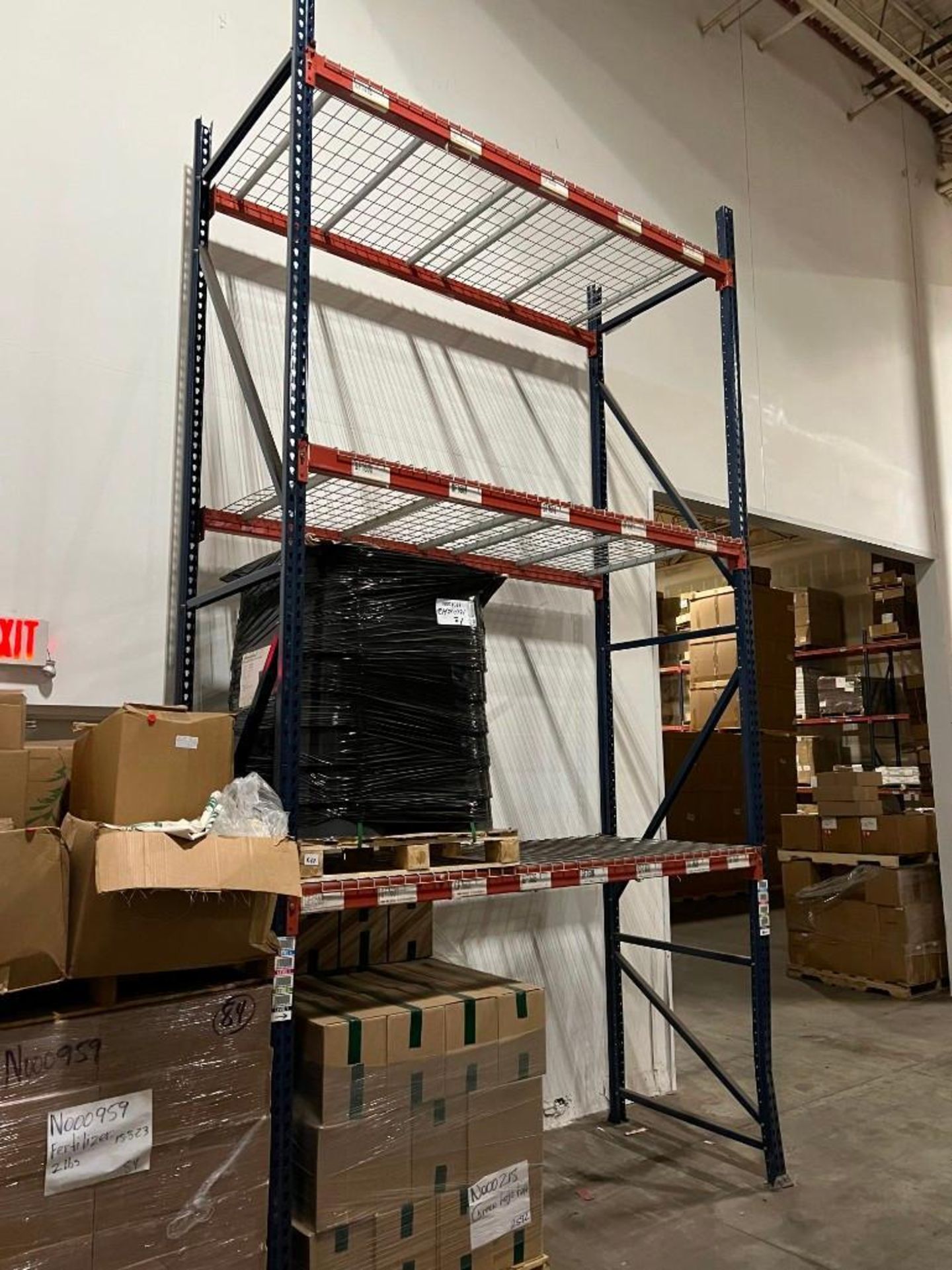 (1) Section of 16' x 3.5' Tear Drop Pallet Racking - Image 2 of 3