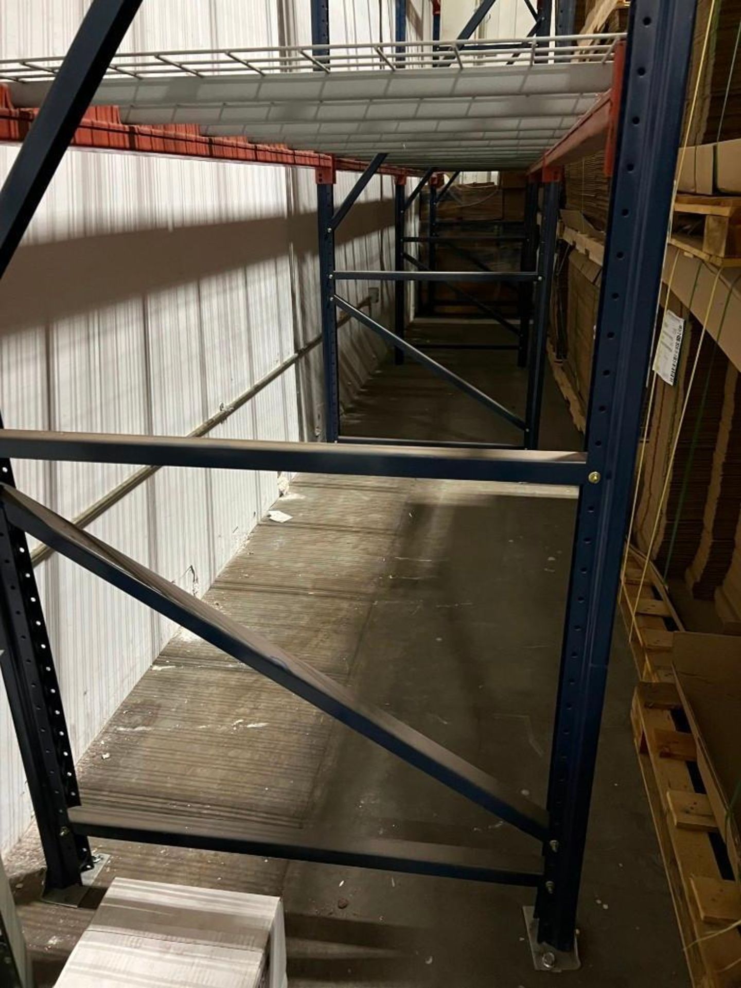 (3) Sections of 42" x 8' x 16' Tear Drop Pallet Racking - Image 2 of 3