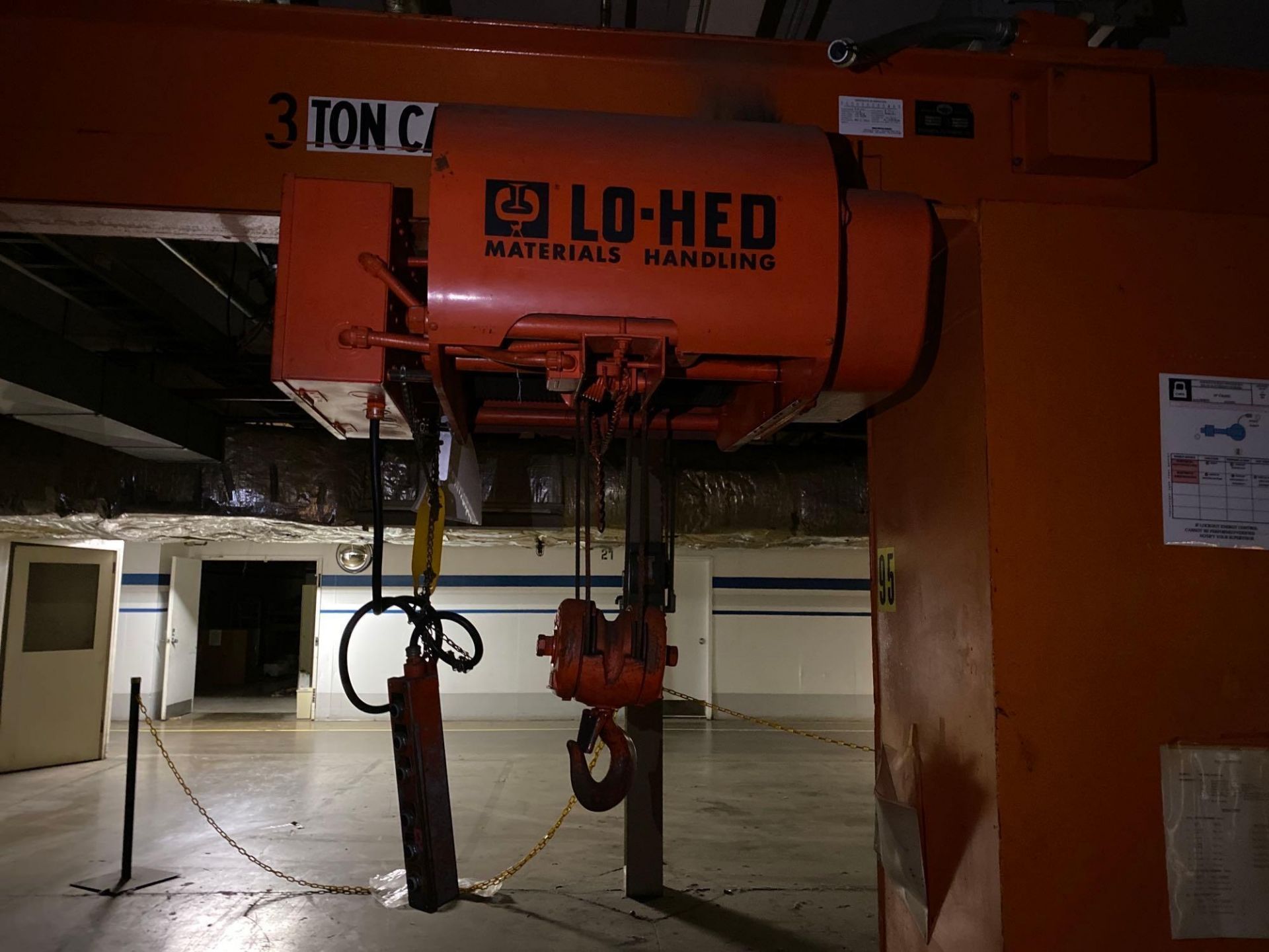 3 Ton Bishmon Jib Crane w/ Power Hoist / Trolley - Image 2 of 8