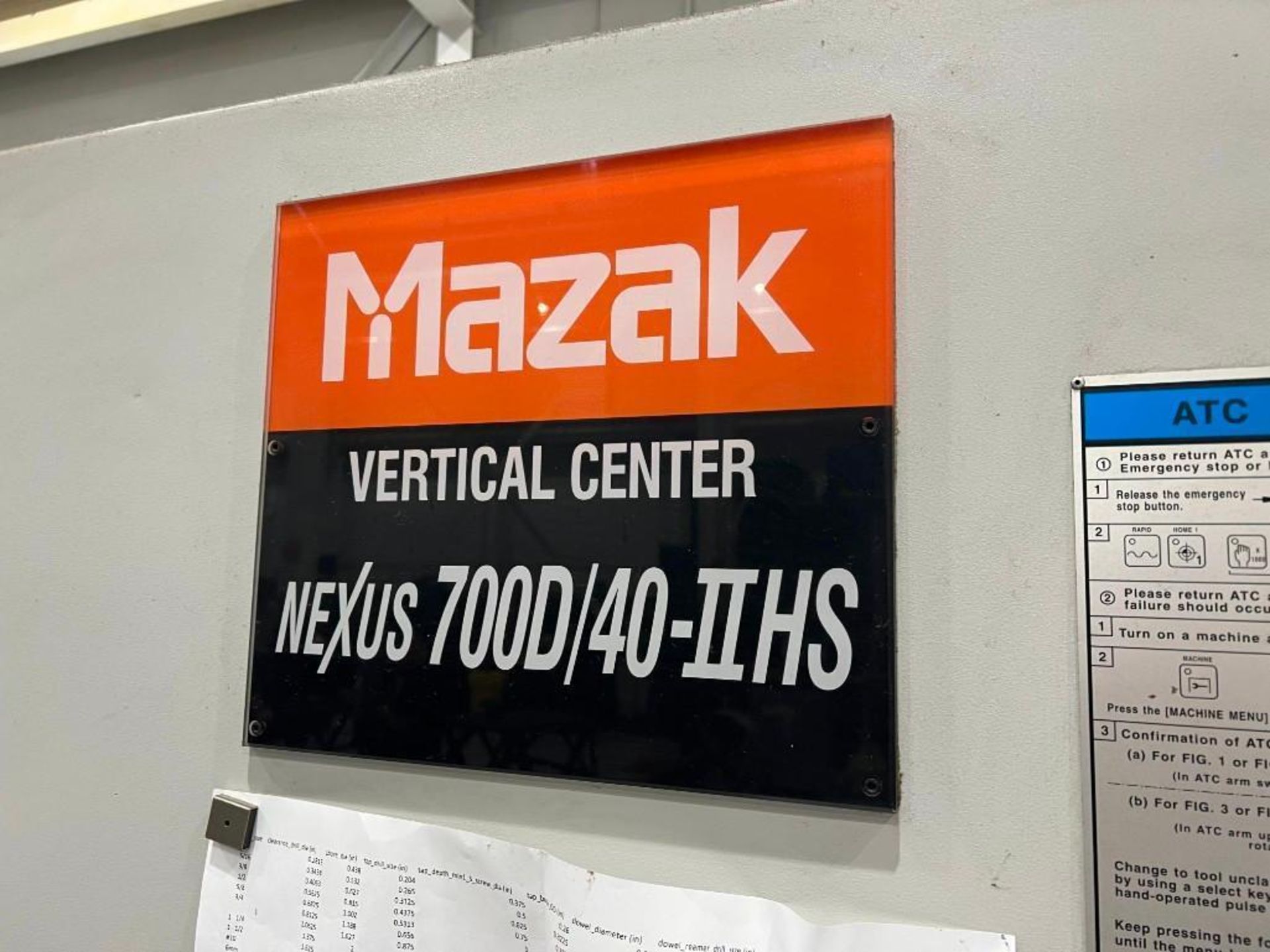 2010 Mazak 700D/40 IIHS Vertical Machining Center - Image 3 of 11