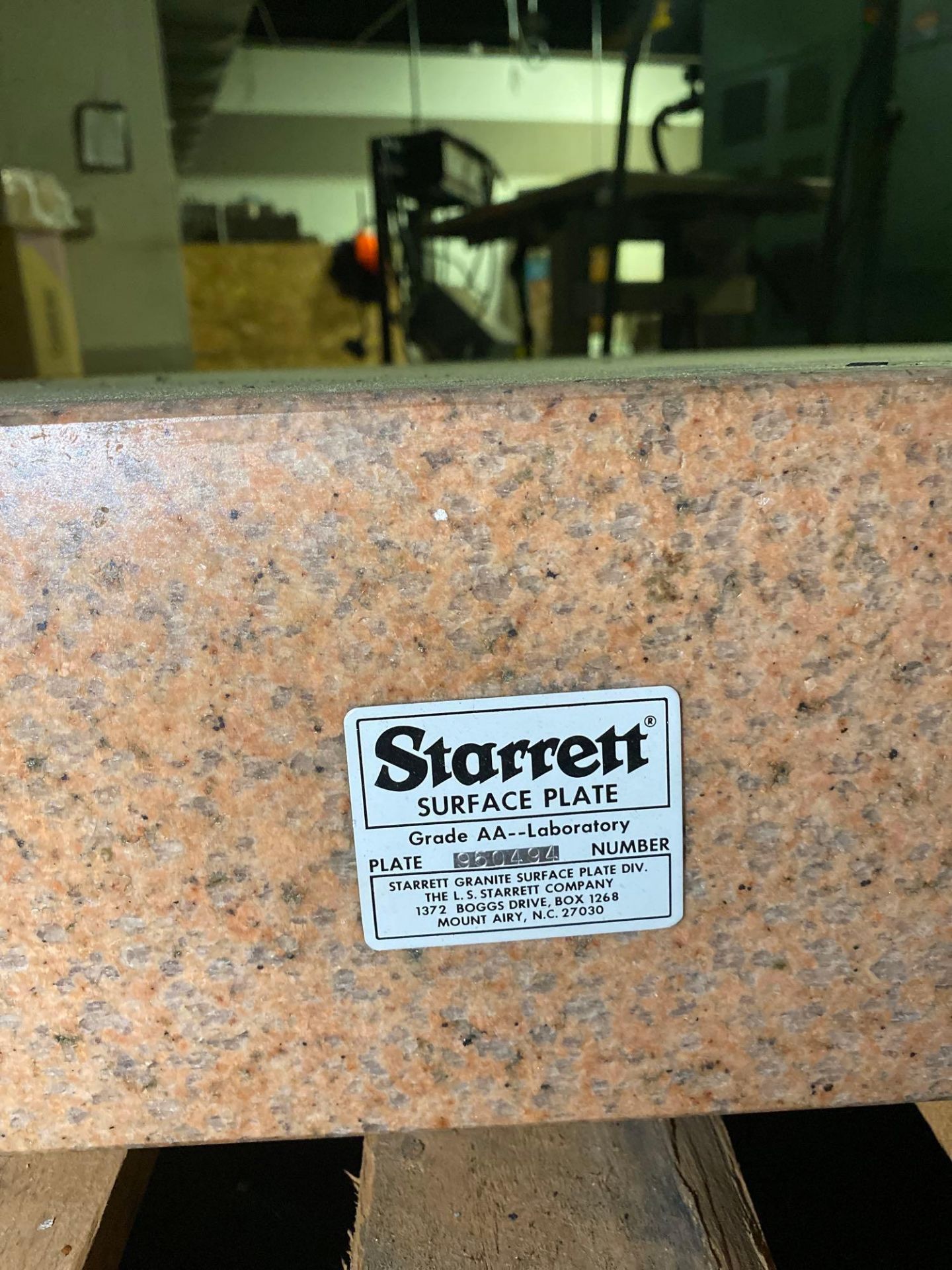 24" x 24" x 6.5" Starrett Pink Granite Surface Plate - Image 2 of 3