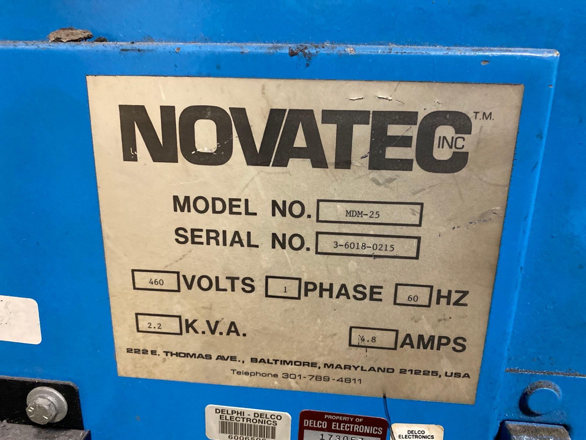 Novatec MDM-25 Desiccant Dryer Unit - Image 3 of 6