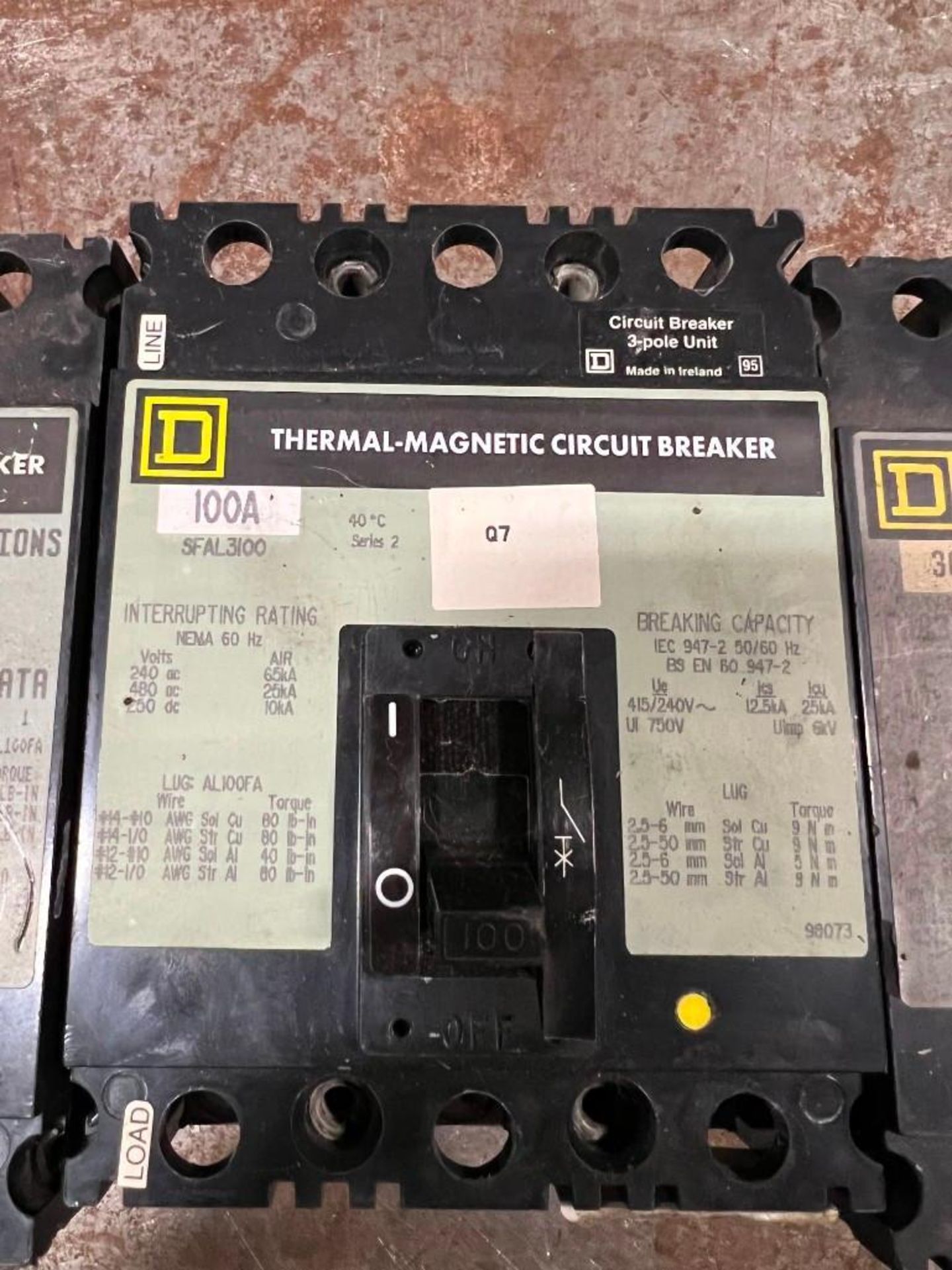 Lot of (5) Square D Circuit Breakers - Image 6 of 7