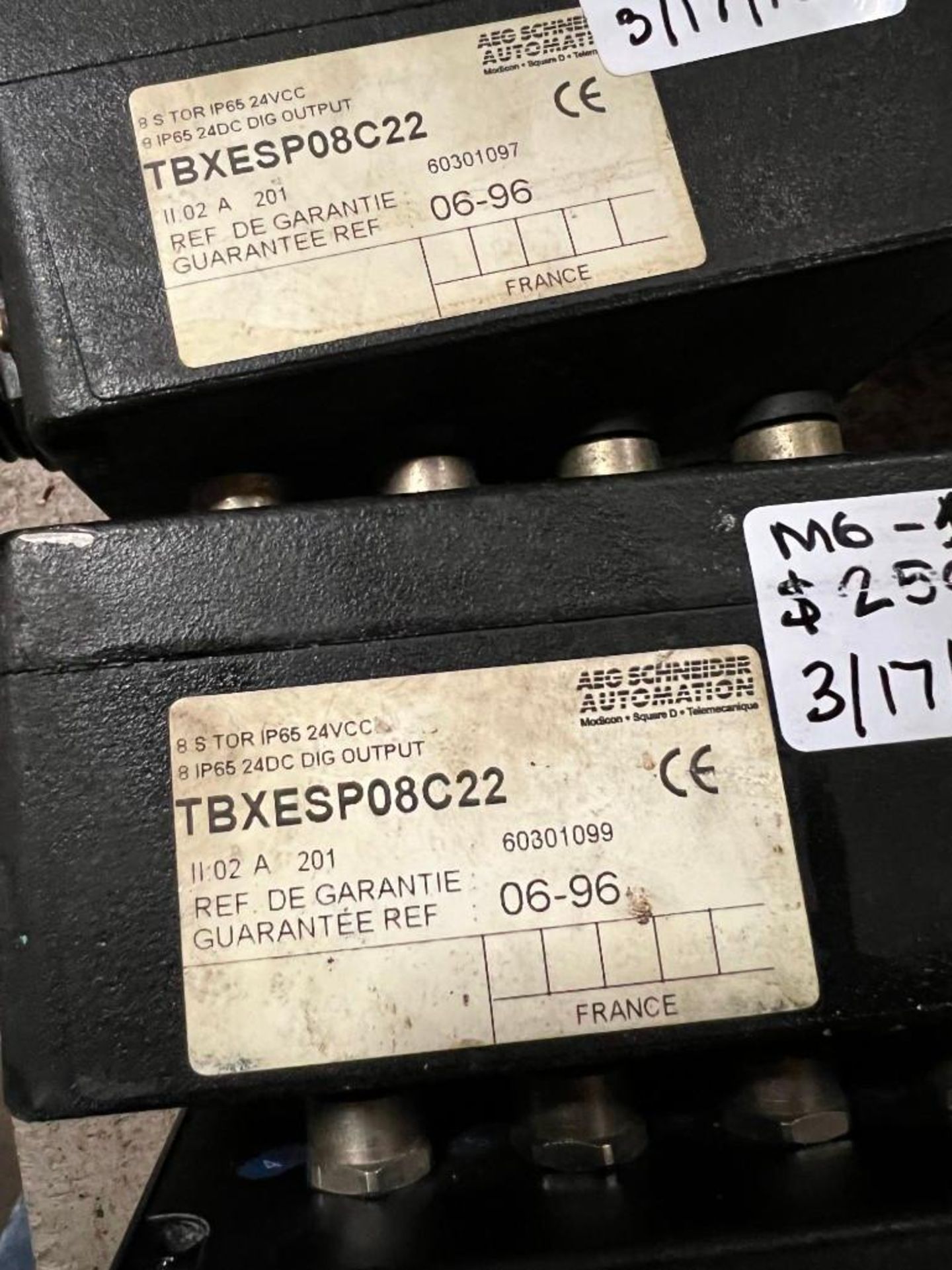Lot of (4) Telemechanique #TBXESP08C22 Digital Output Modules - Image 2 of 2