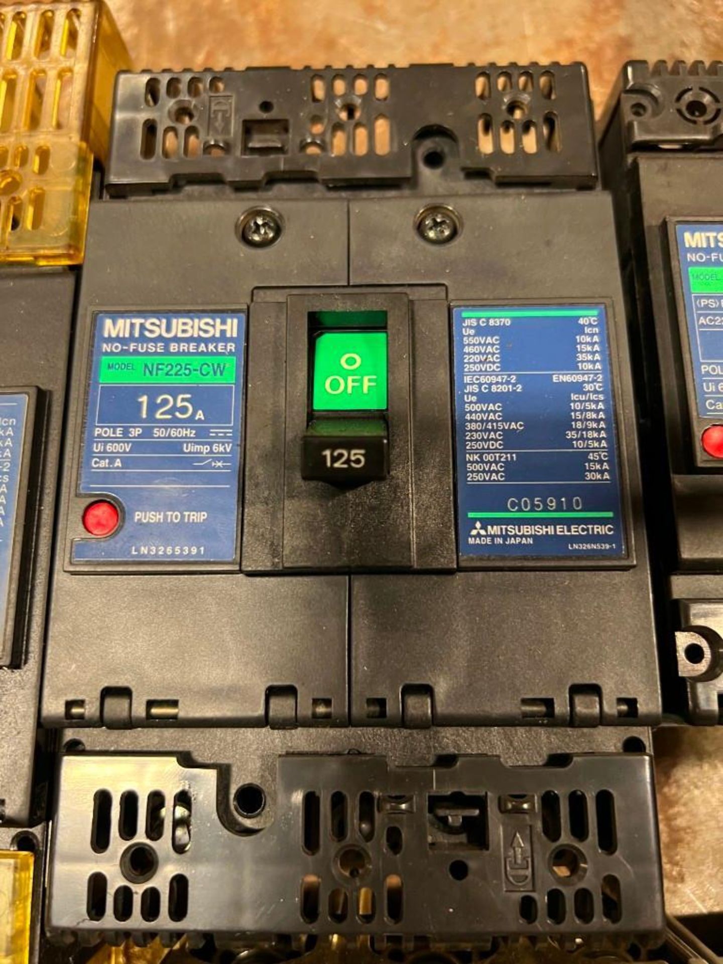 Lot of (6) Mitsubishi Circuit Breakers - Image 3 of 7