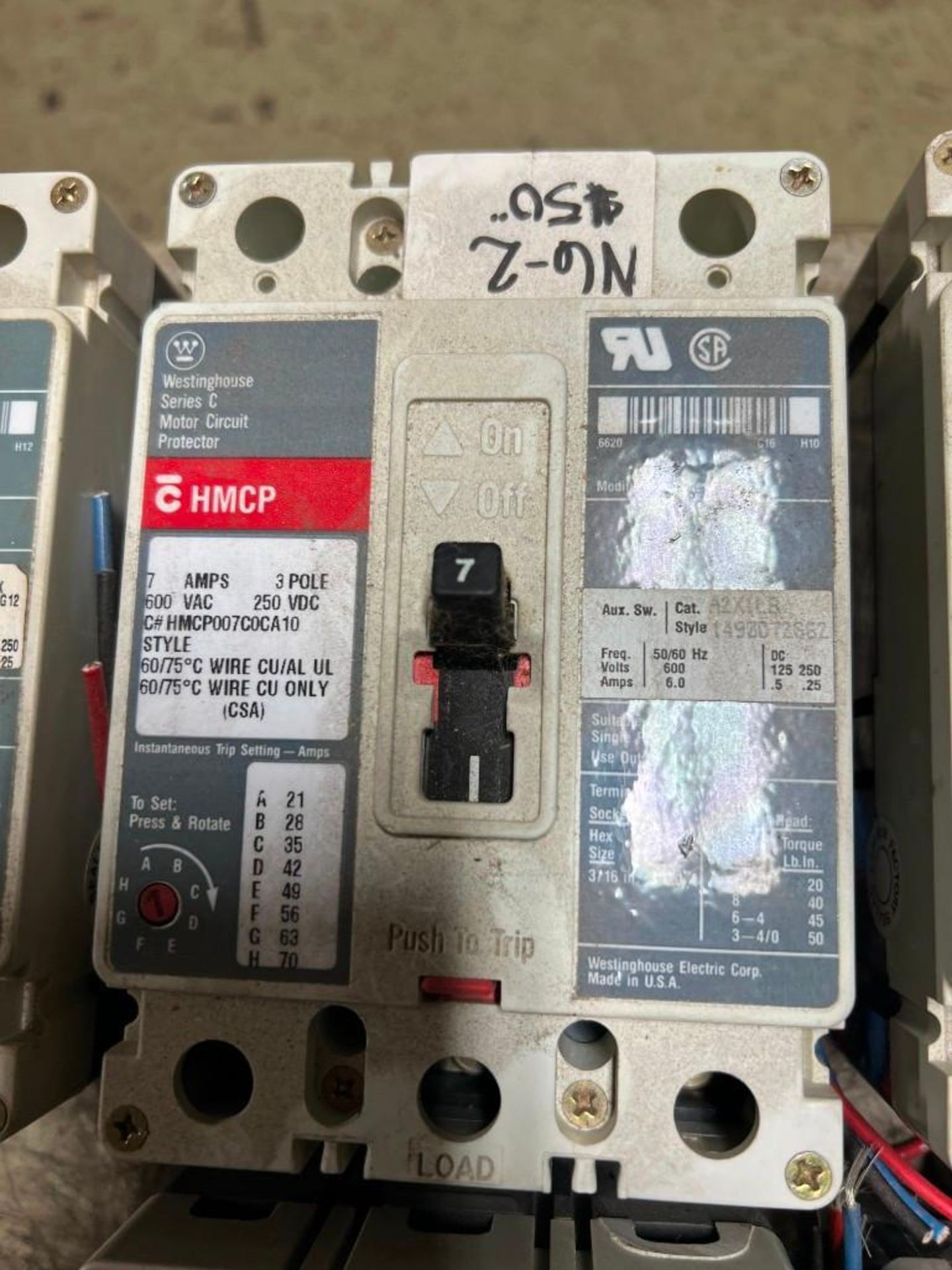 Lot of (9) Westinghouse Circuit Breakers - Image 3 of 10