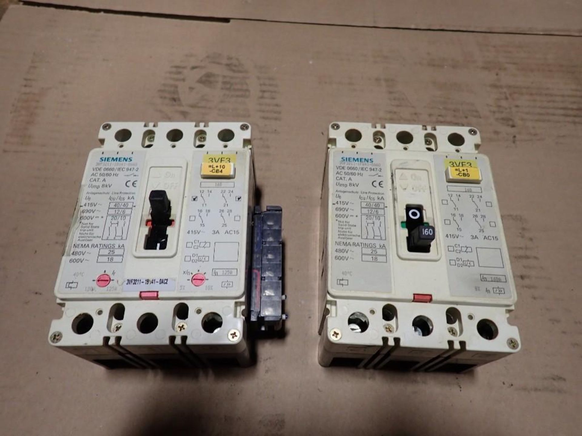 Lot of (2) Siemens Disconnect Switches