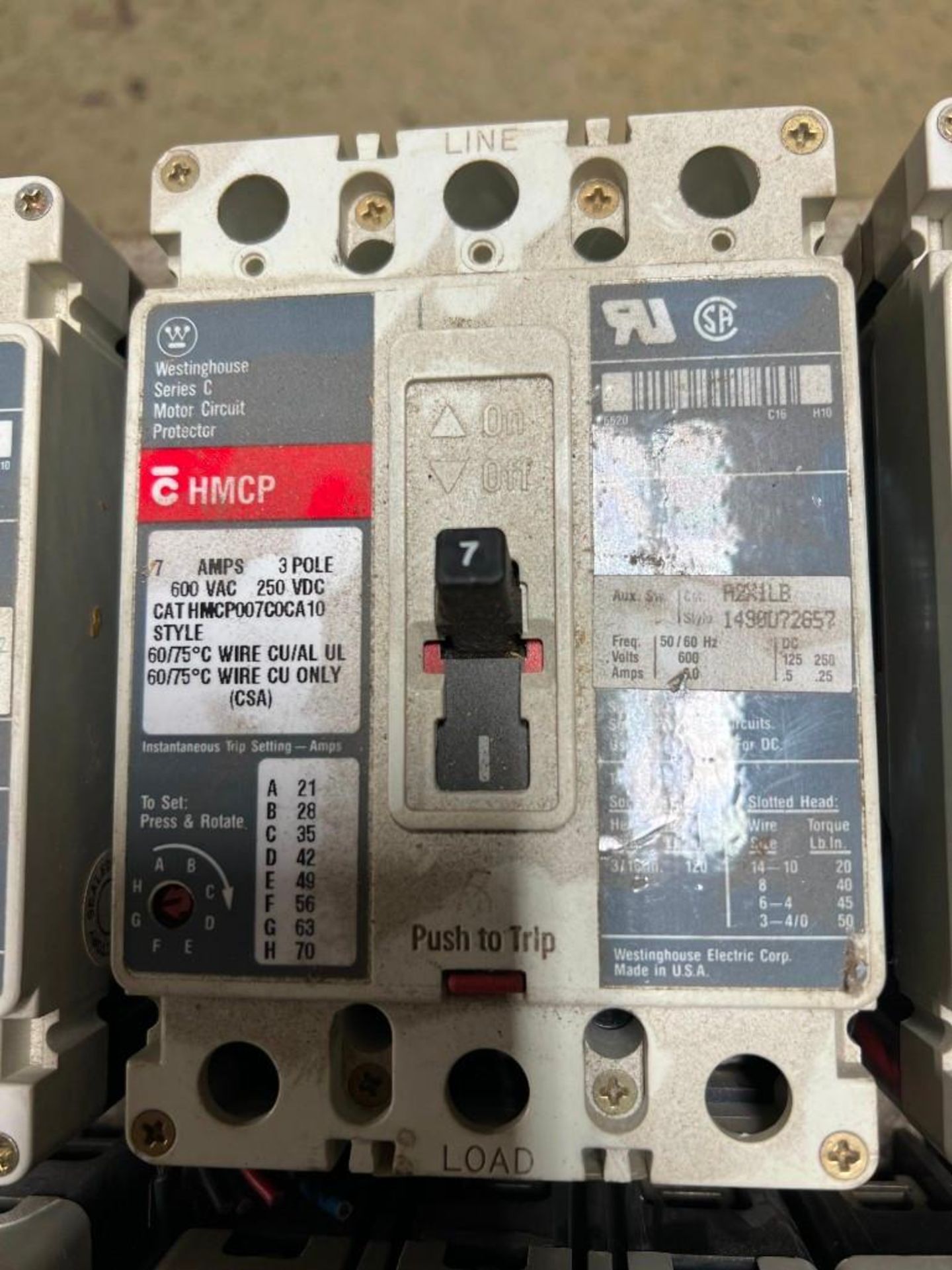 Lot of (9) Westinghouse Circuit Breakers - Image 4 of 10