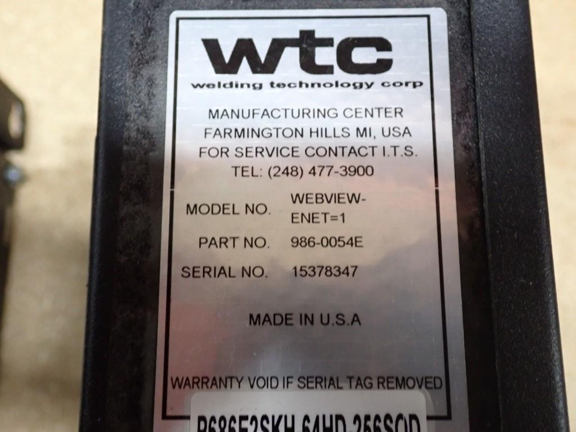 Lot of (2) WTC #WEBVIEW / #9860054E Controllers - Image 7 of 8