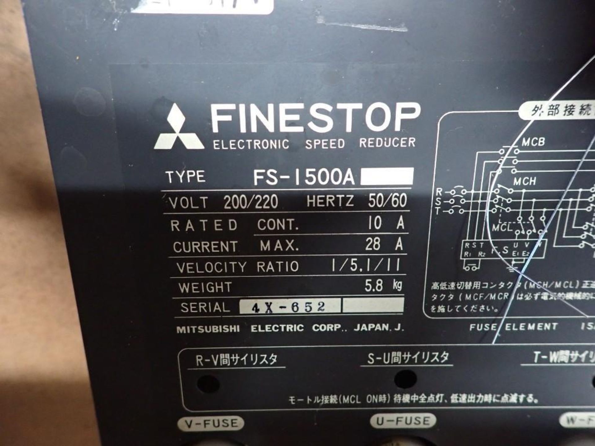 Mitsubishi #FS-1500A Finestop Electronic Speed Reducer - Image 5 of 5