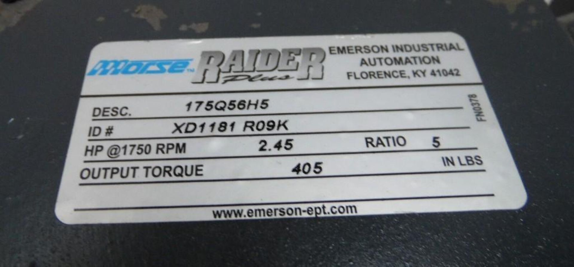 New Morse Raider Plus Gear Reducer, 2.45 HP, 5:1 Ratio, # 175Q56H5 - Image 2 of 2