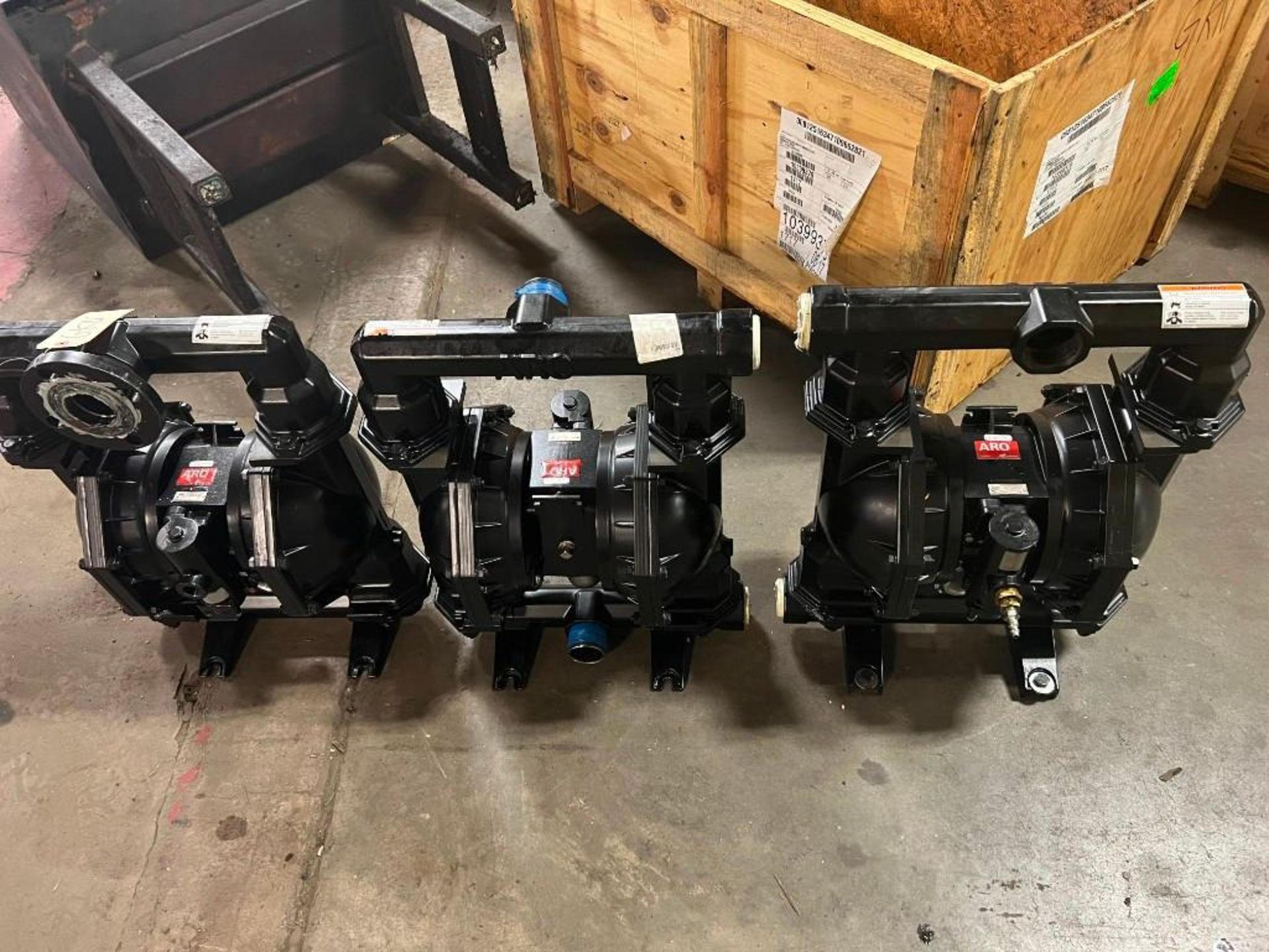 Lot of (3) ARO / Ingersoll Rand #PD20A-AAP-CCC-B Double Diaphragm Pumps