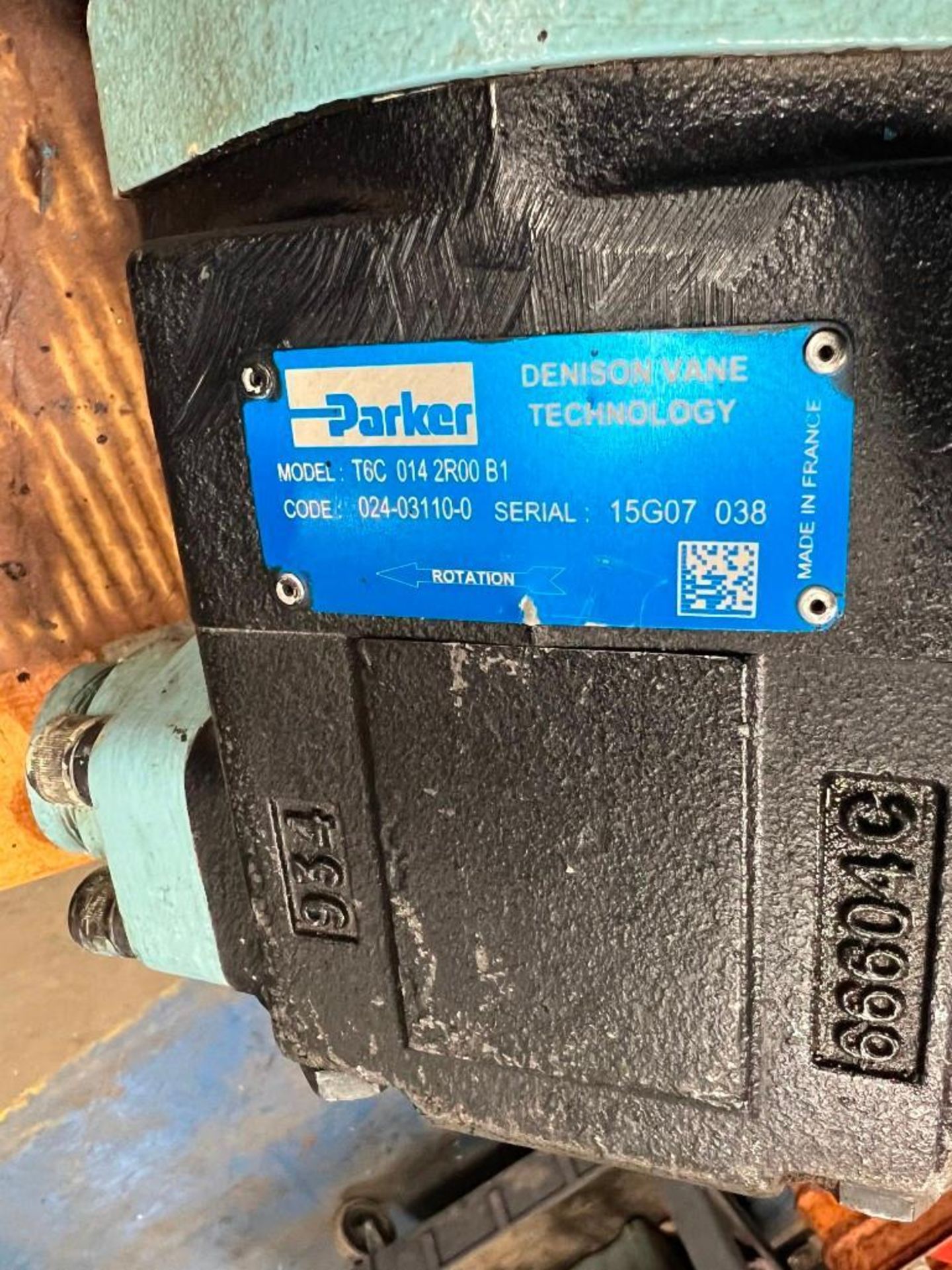 Parker #PVP33103R6B1E Hydraulic Pump w/Denison #T6C-014-2R00-B1 - Image 3 of 4