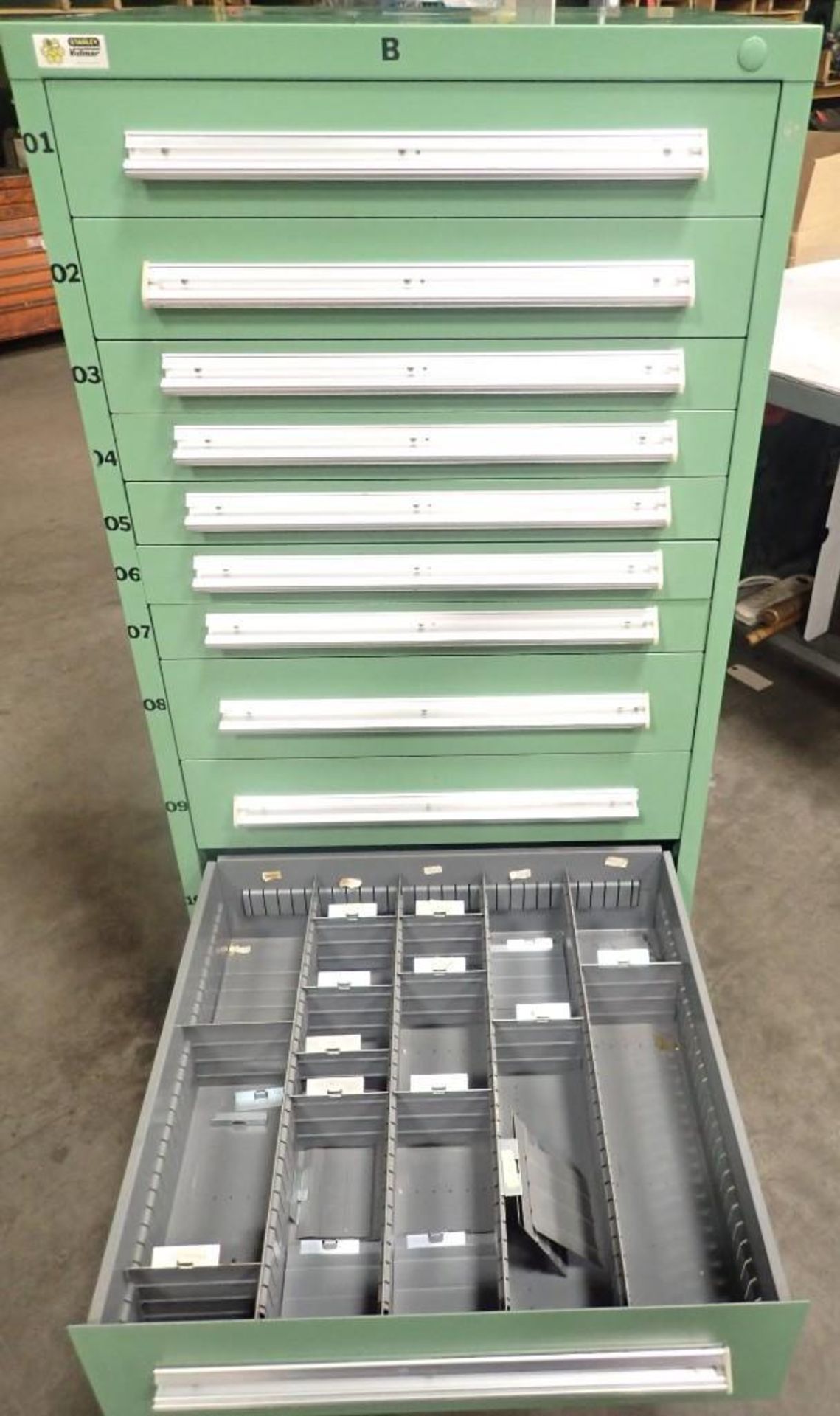11 Drawer Stanly Vidmar Tool Cabinet - Image 15 of 16