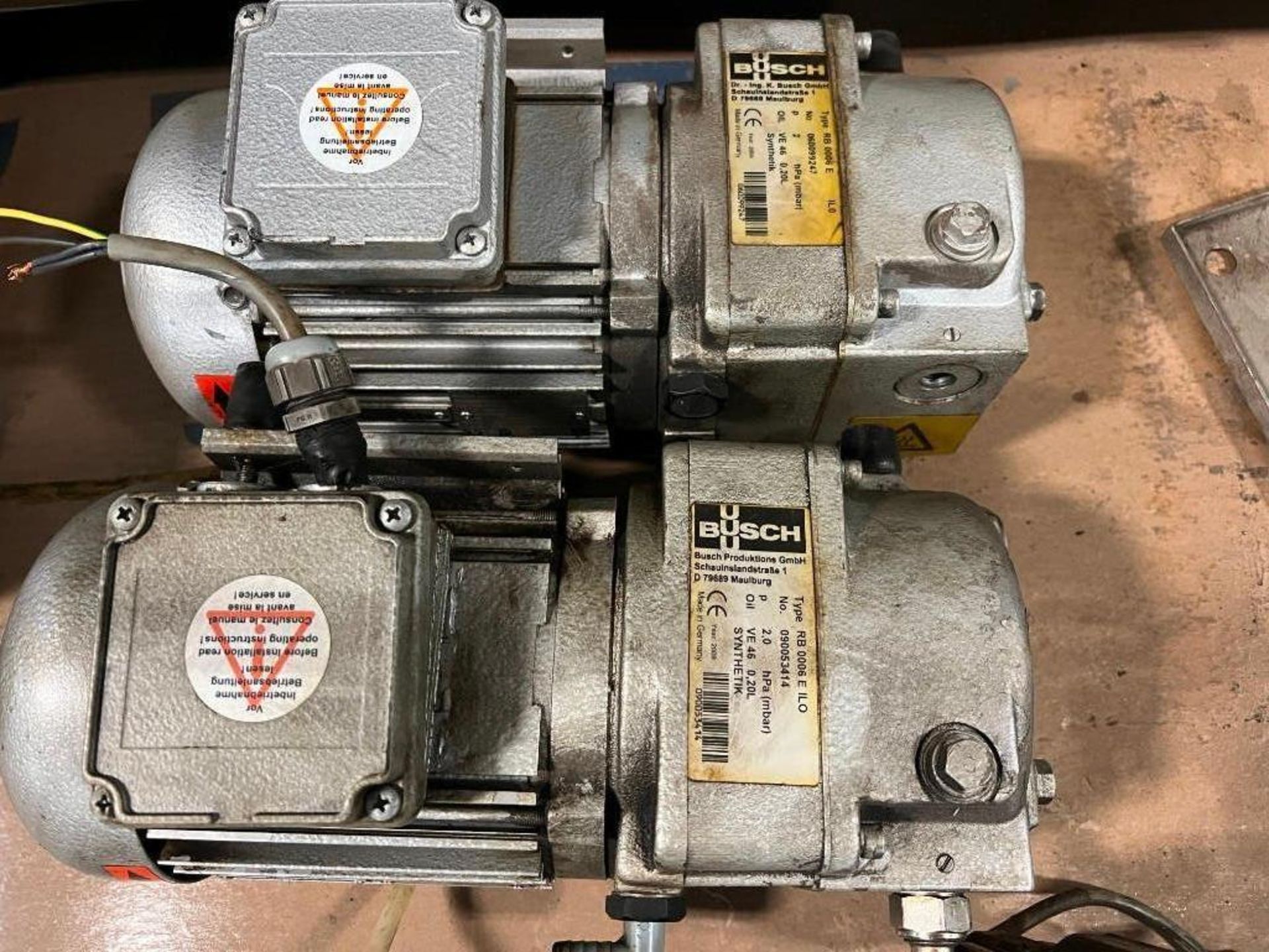 Lot of (2) Busch RB 006 E IlO Vacuum Pump