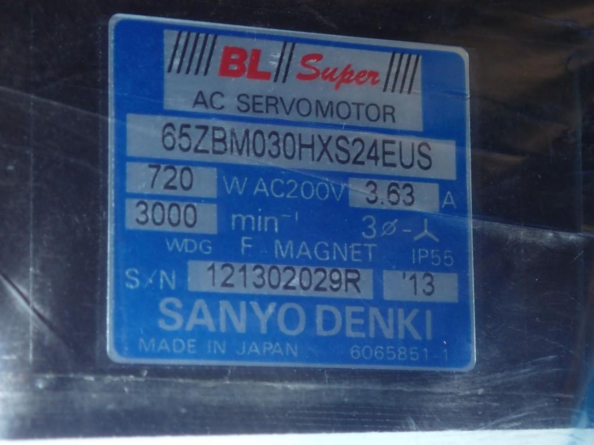 Sanyo Denki #65ZBM030HXS24EUS Servo Motor - Image 5 of 5