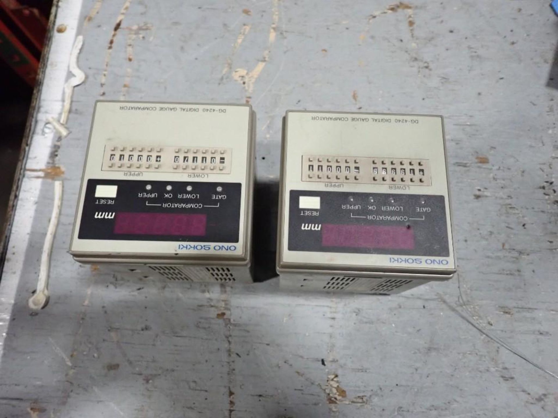 Lot of (2) Ono Sokki Comparator Digital Gauges, #DG-4240 - Image 3 of 4