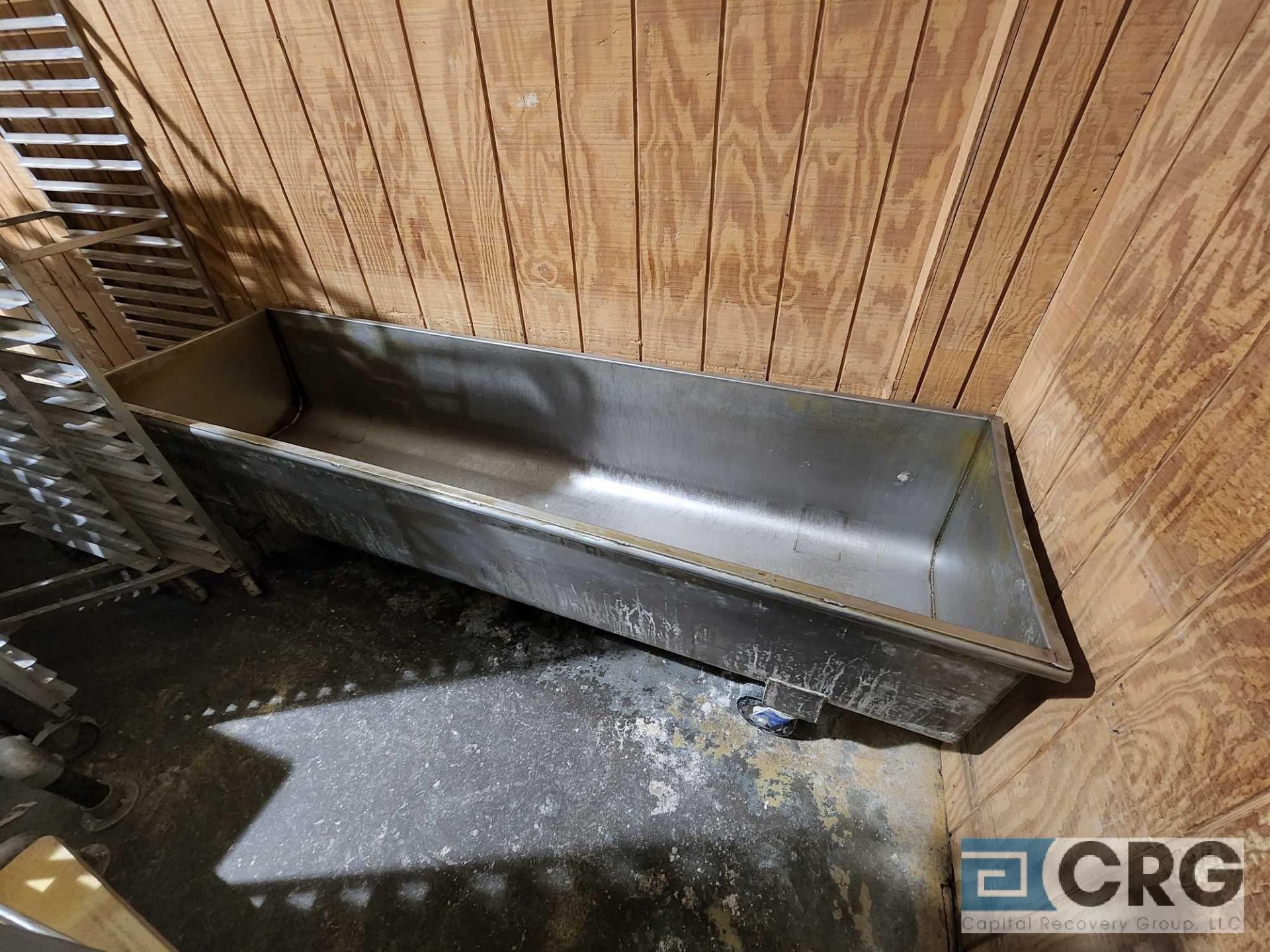 8 ft stainless steel portable dough trough