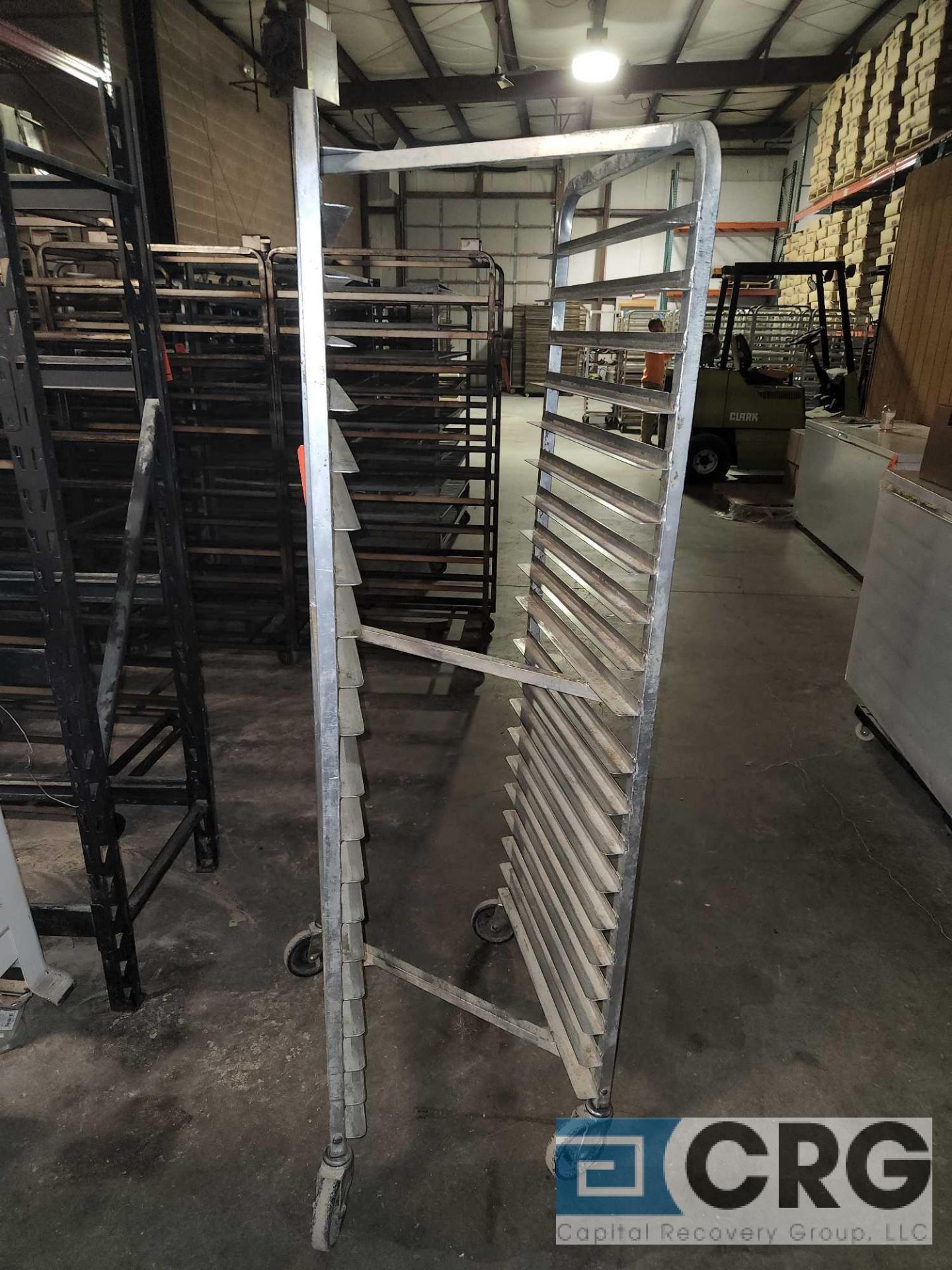 Lot of (11) Channel aluminum 20 tier baking tray racks with Z-style frames