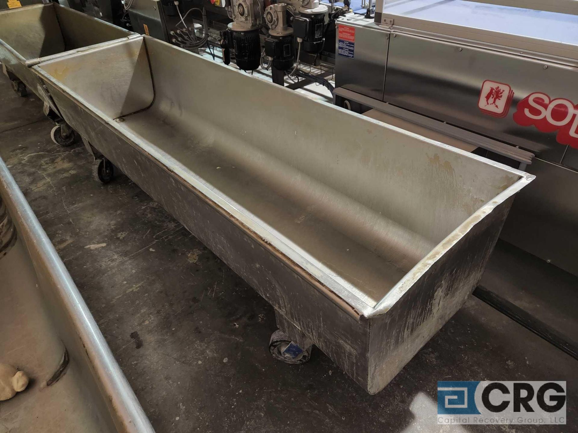 8 ft stainless steel portable dough trough