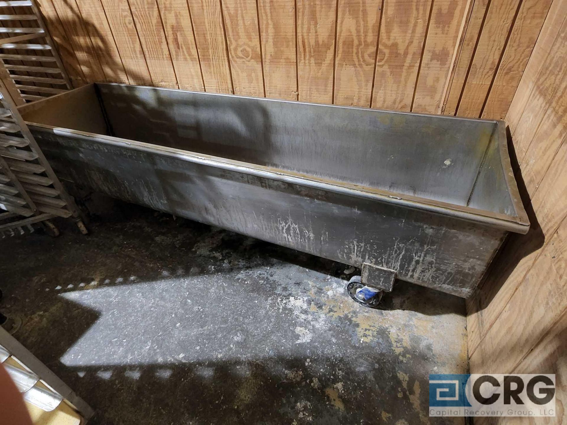 8 ft stainless steel portable dough trough - Image 2 of 2