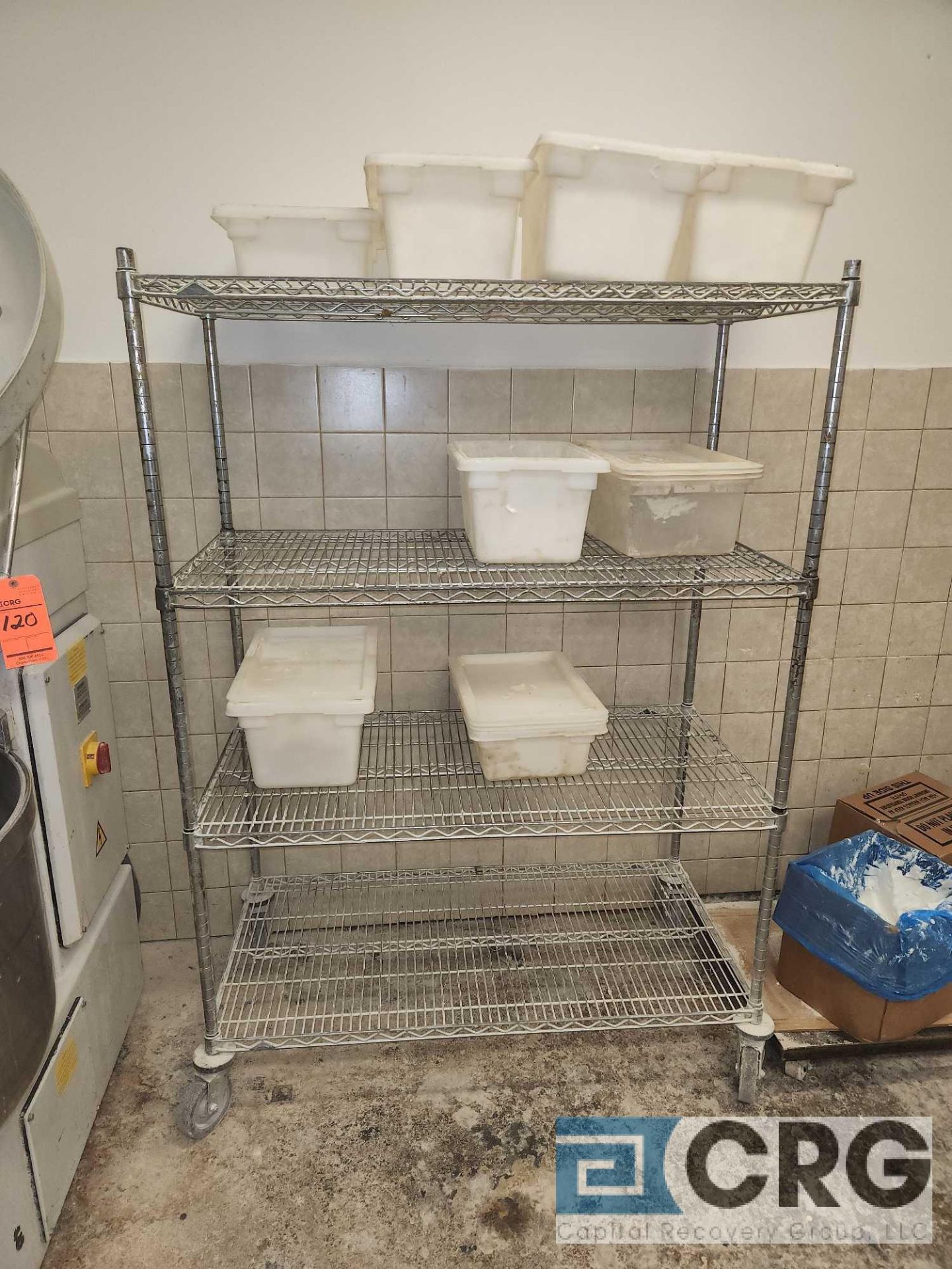 Lot of (2) portable Metro storage shelves