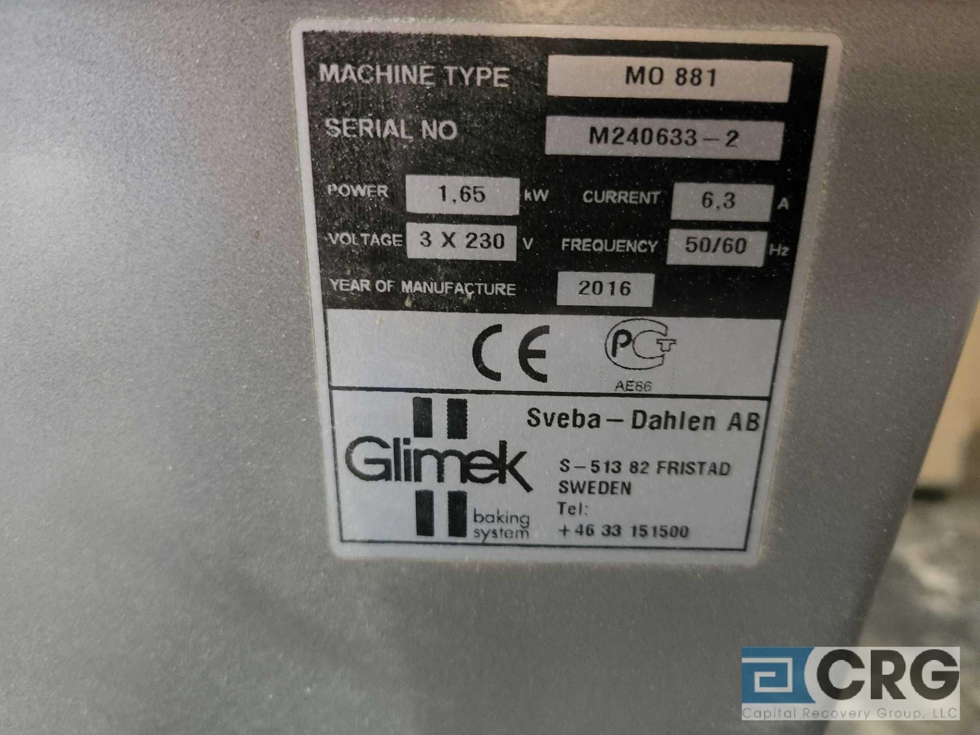 Glimek MO-881 molder with outfeed, (Subject to Entirety Bid Lot 115) - Image 2 of 2