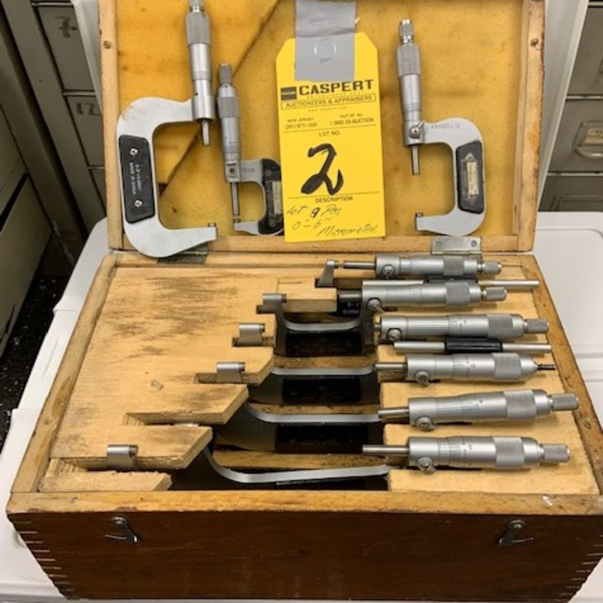 Lot - 9 Pieces 0-6" Micrometers