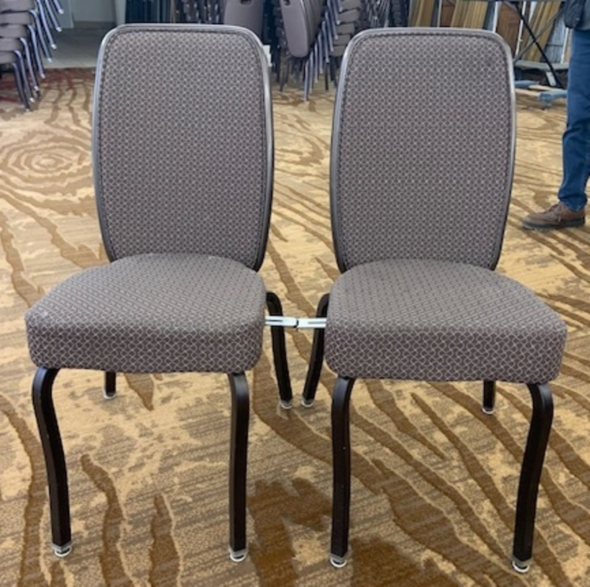 (50)Upholstered Stack Chairs, Location: Auction Room