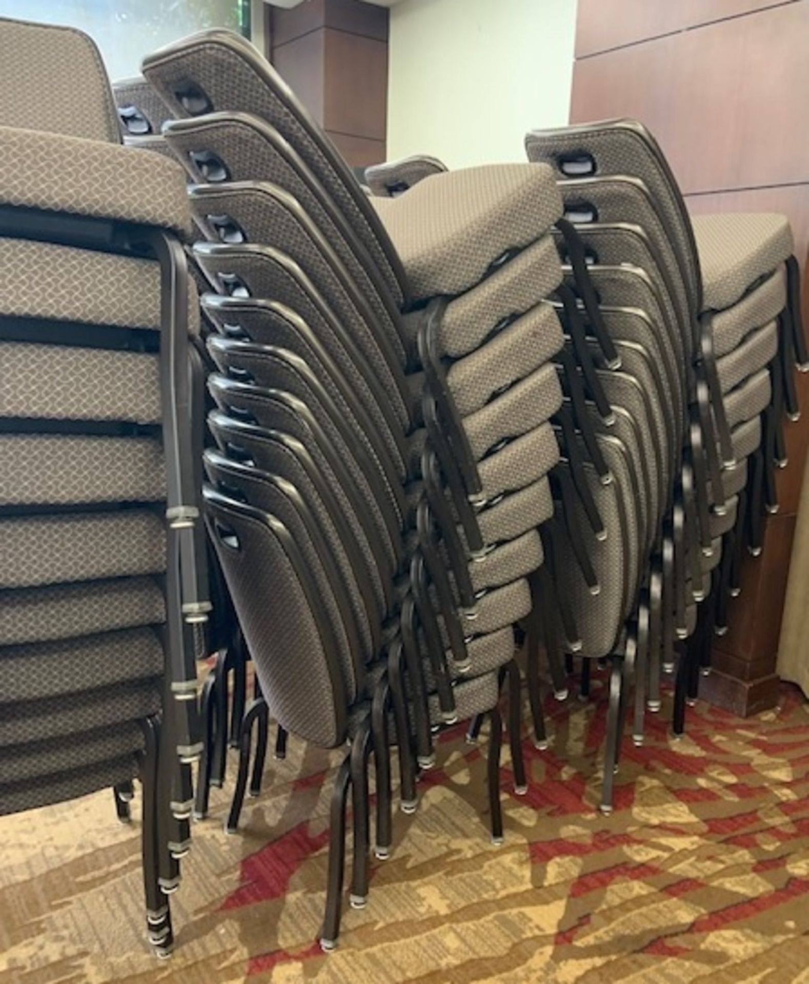 (50)Upholstered Stack Chairs, Location: Auction Room - Image 5 of 5