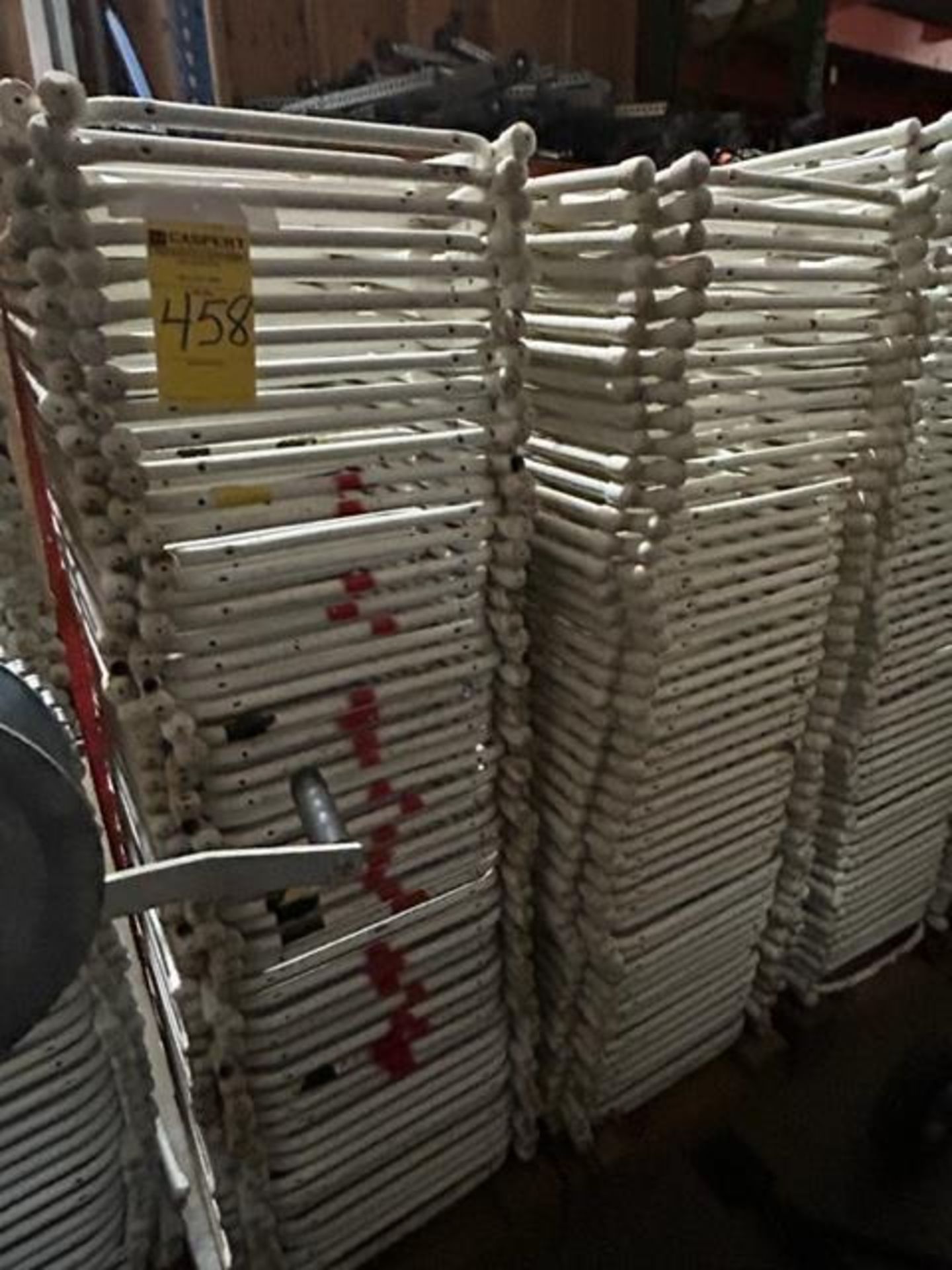 (100) White Plastic Folding Chairs