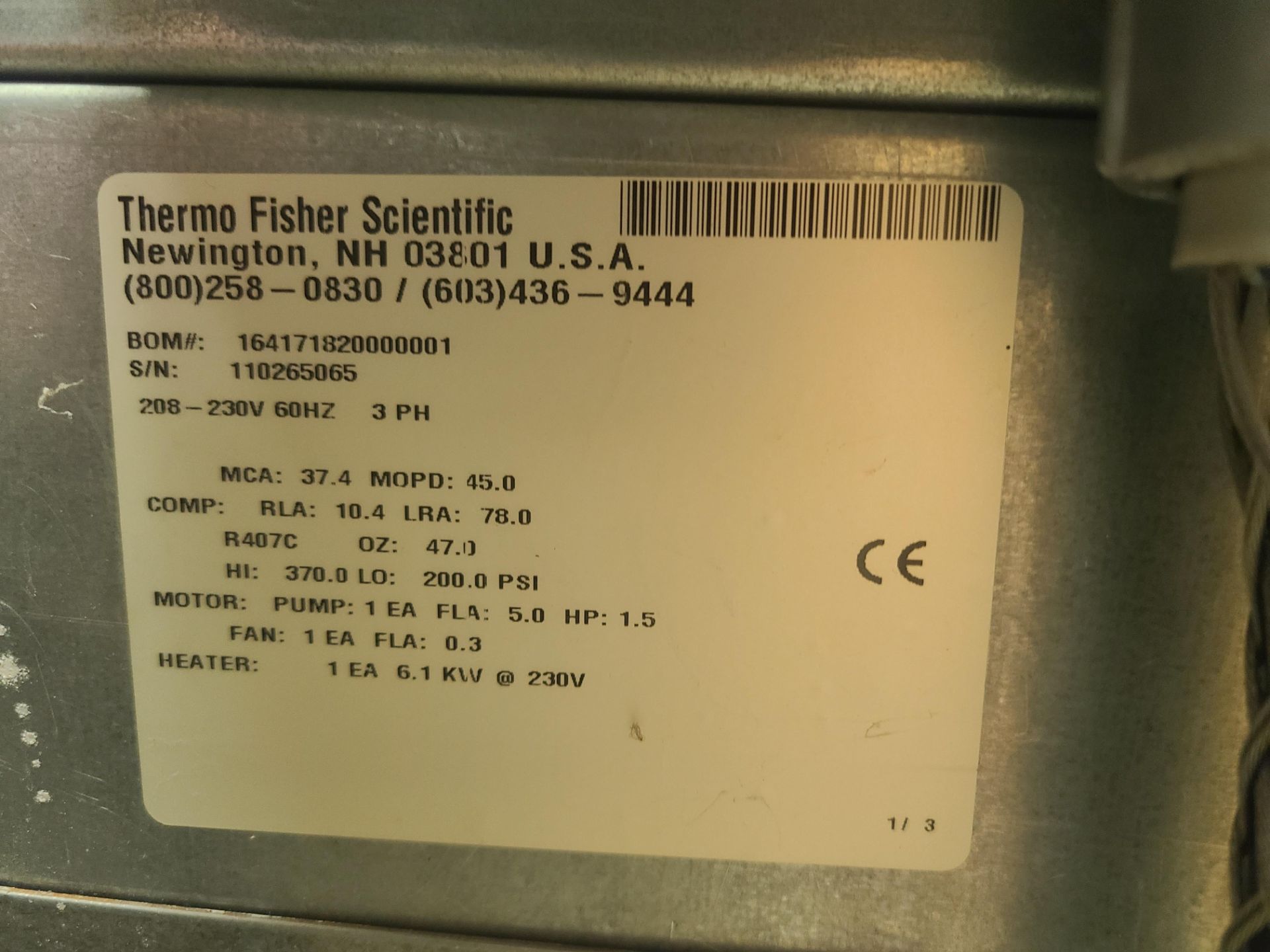 THERMO SCIENTIFIC CHILLER MODEL THERMOFLEX 10000 - Image 2 of 2