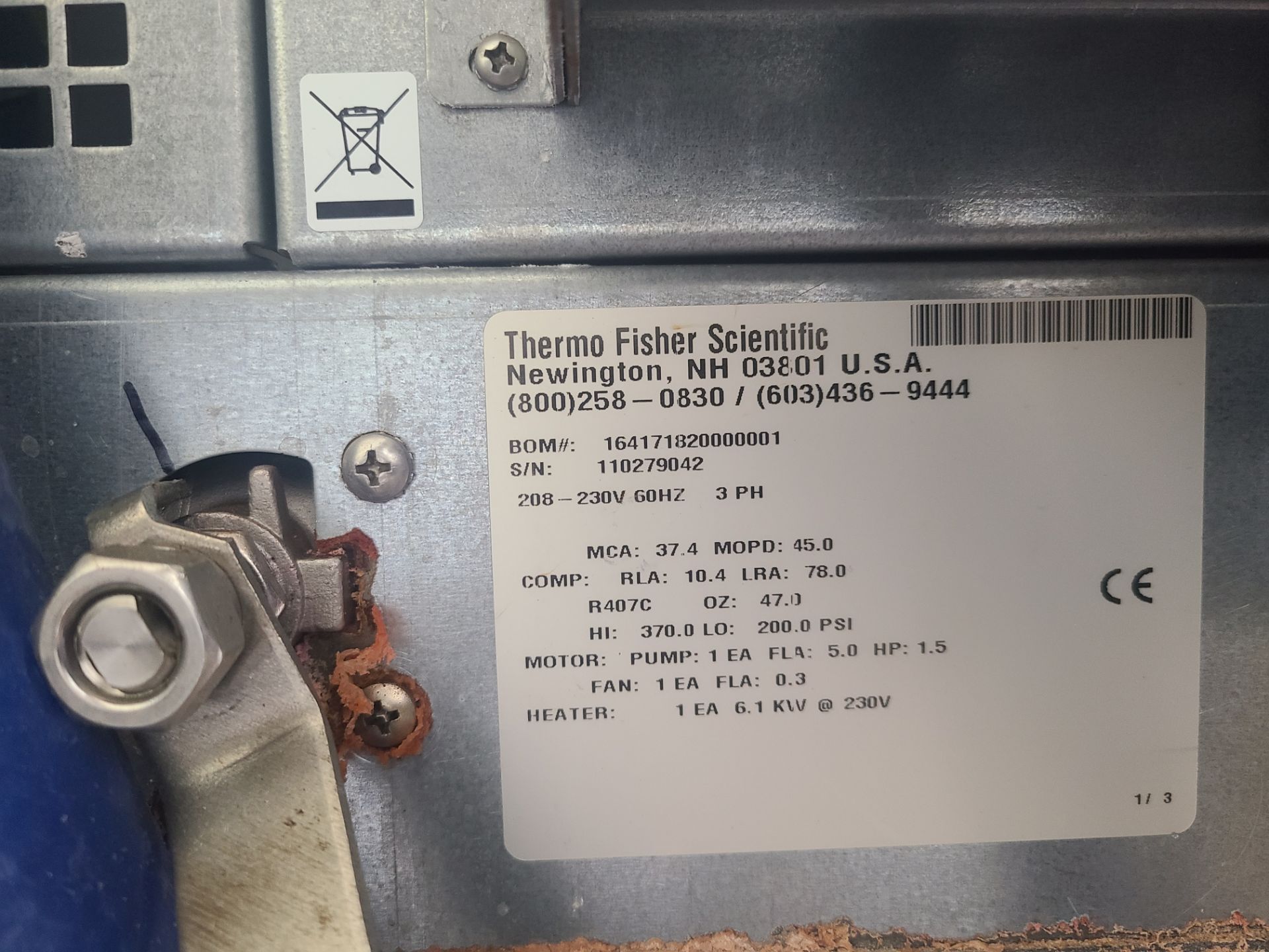 THERMO SCIENTIFIC CHILLER MODEL THERMOFLEX 10000 - Image 2 of 2