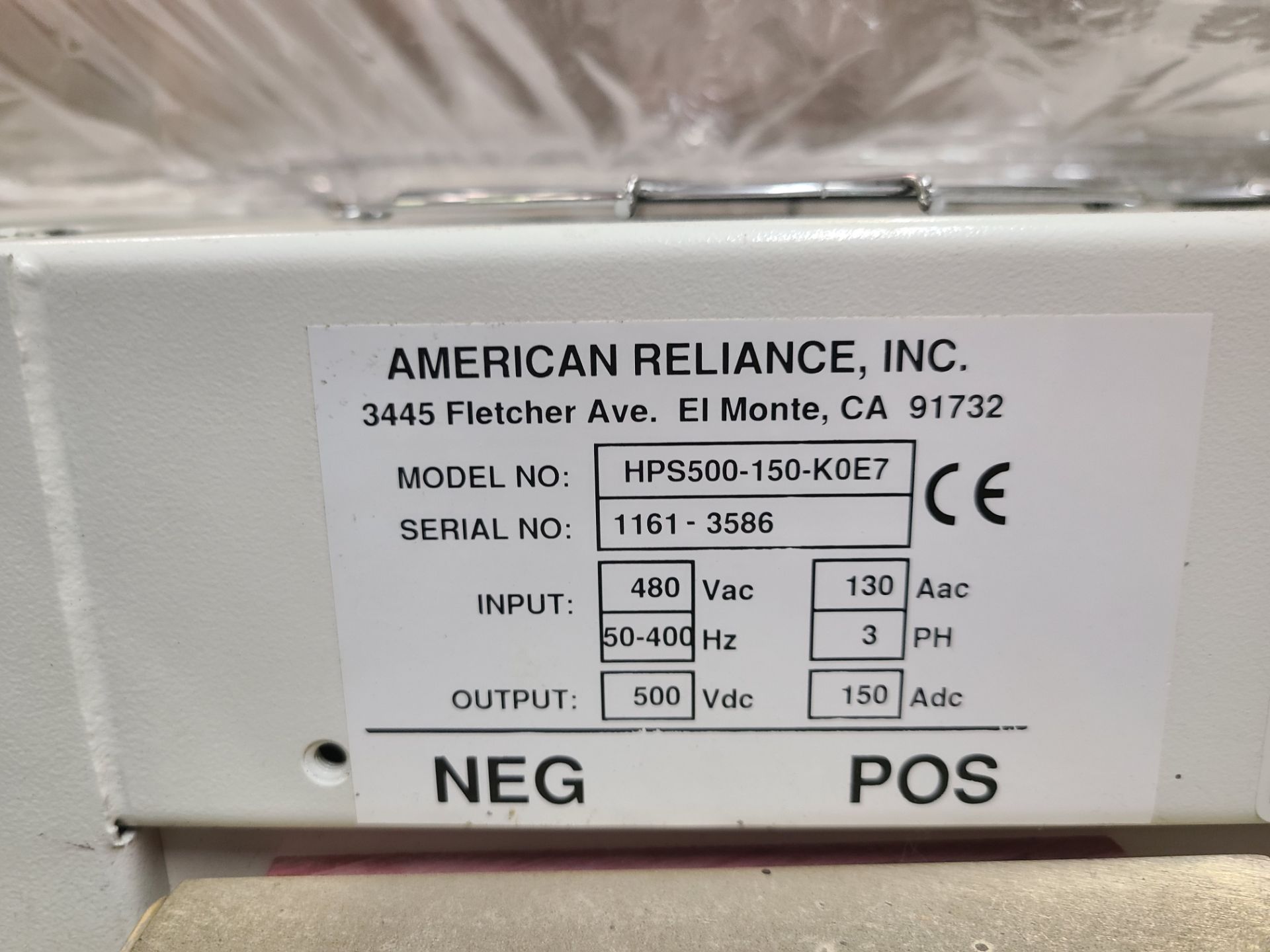 (2) AMREL HPS500-150-K0E7 POWER SUPPLY - Image 3 of 3