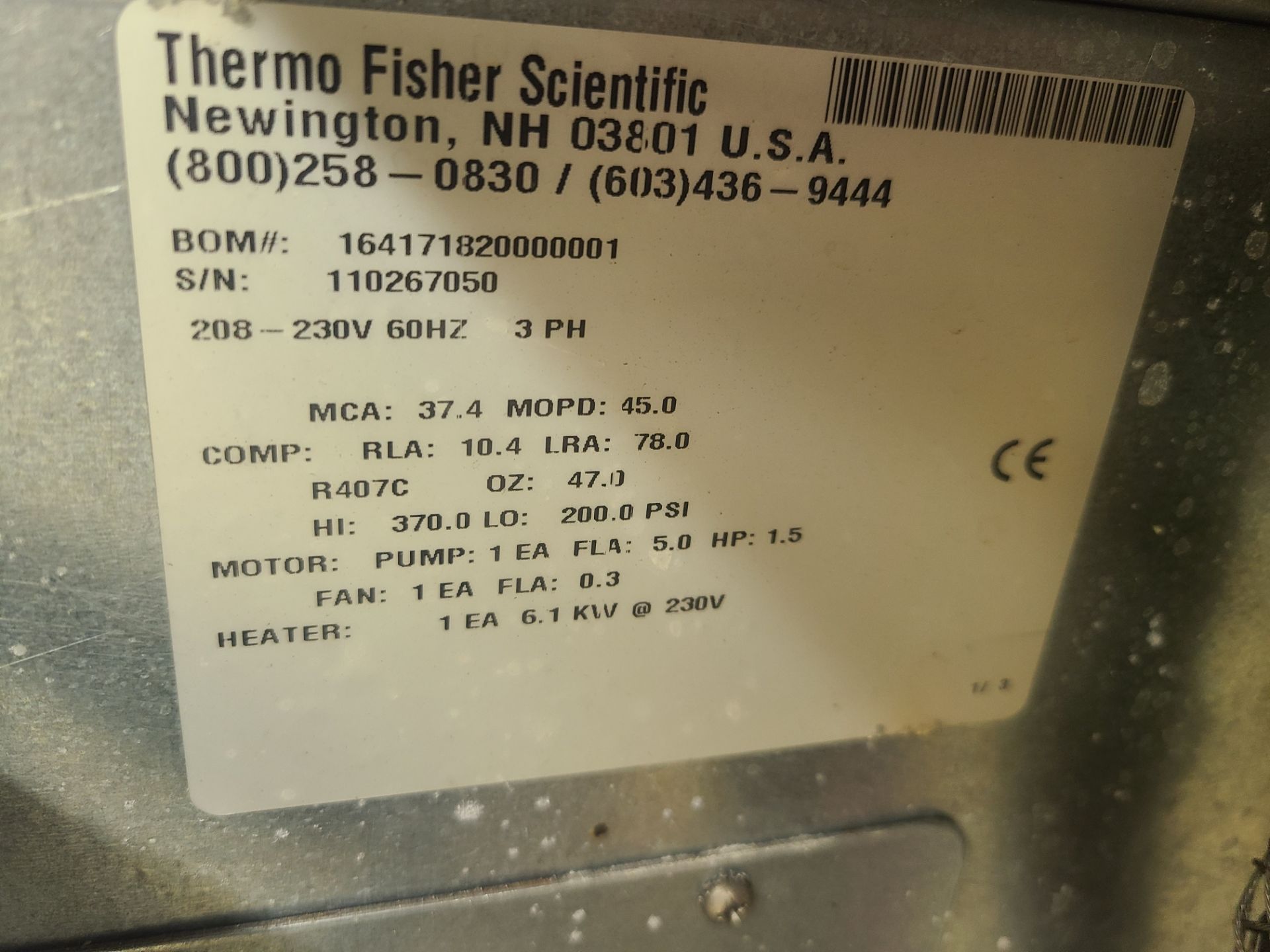 THERMO SCIENTIFIC CHILLER MODEL THERMOFLEX 10000 - Image 2 of 2