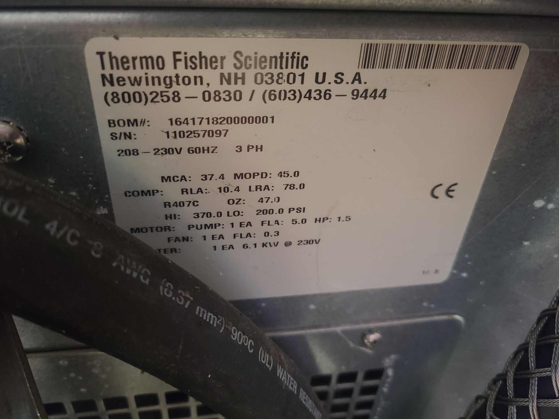 THERMO SCIENTIFIC CHILLER MODEL THERMOFLEX 10000 - Image 2 of 2