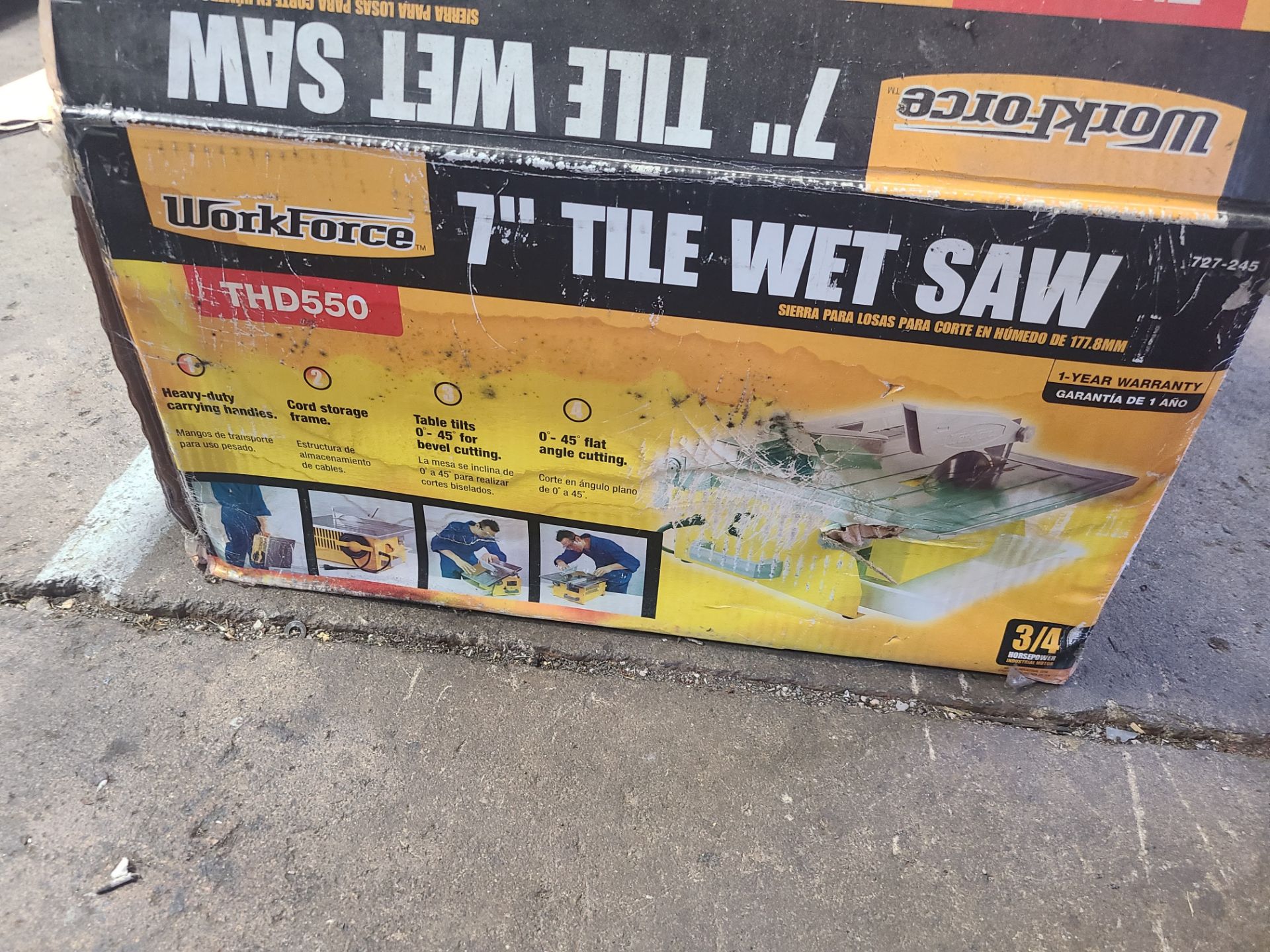 WORKFORCE 7" TILE WET SAW MODEL # THD550