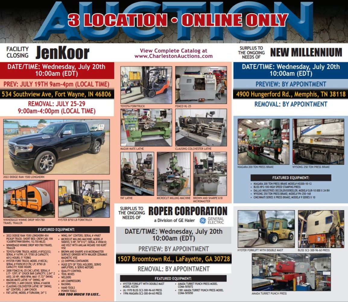 Complete Machine Repair Shop - Multiple Locations